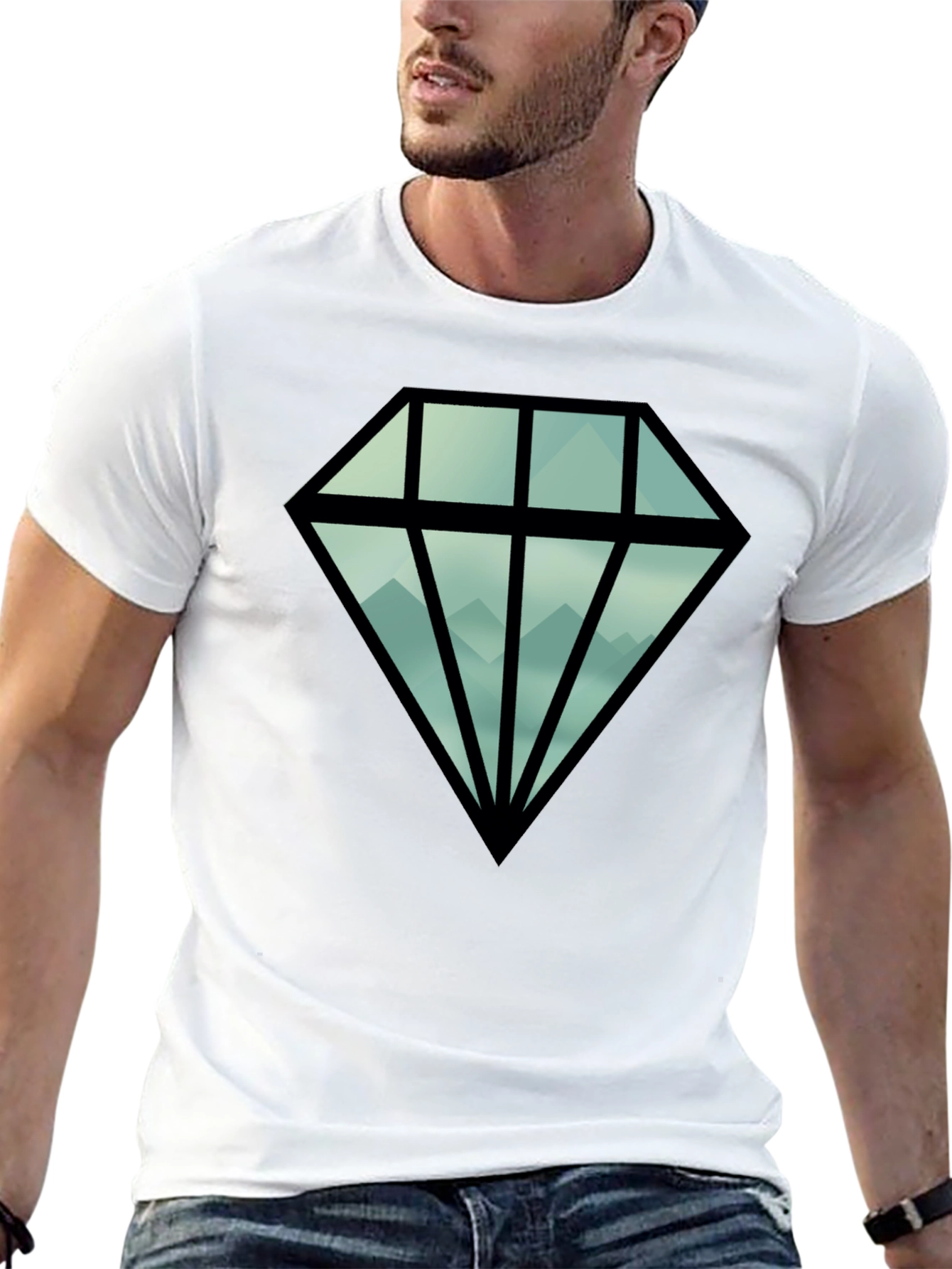 Diamond Mountain Graphic Tee - Black