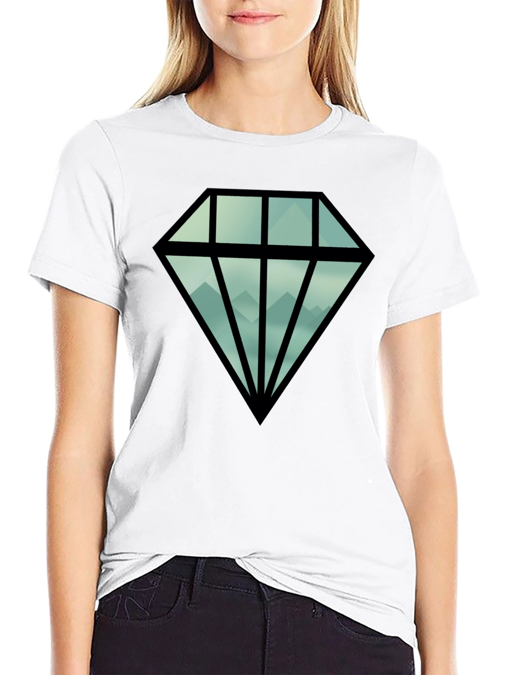 Diamond Mountain Graphic Tee - Black