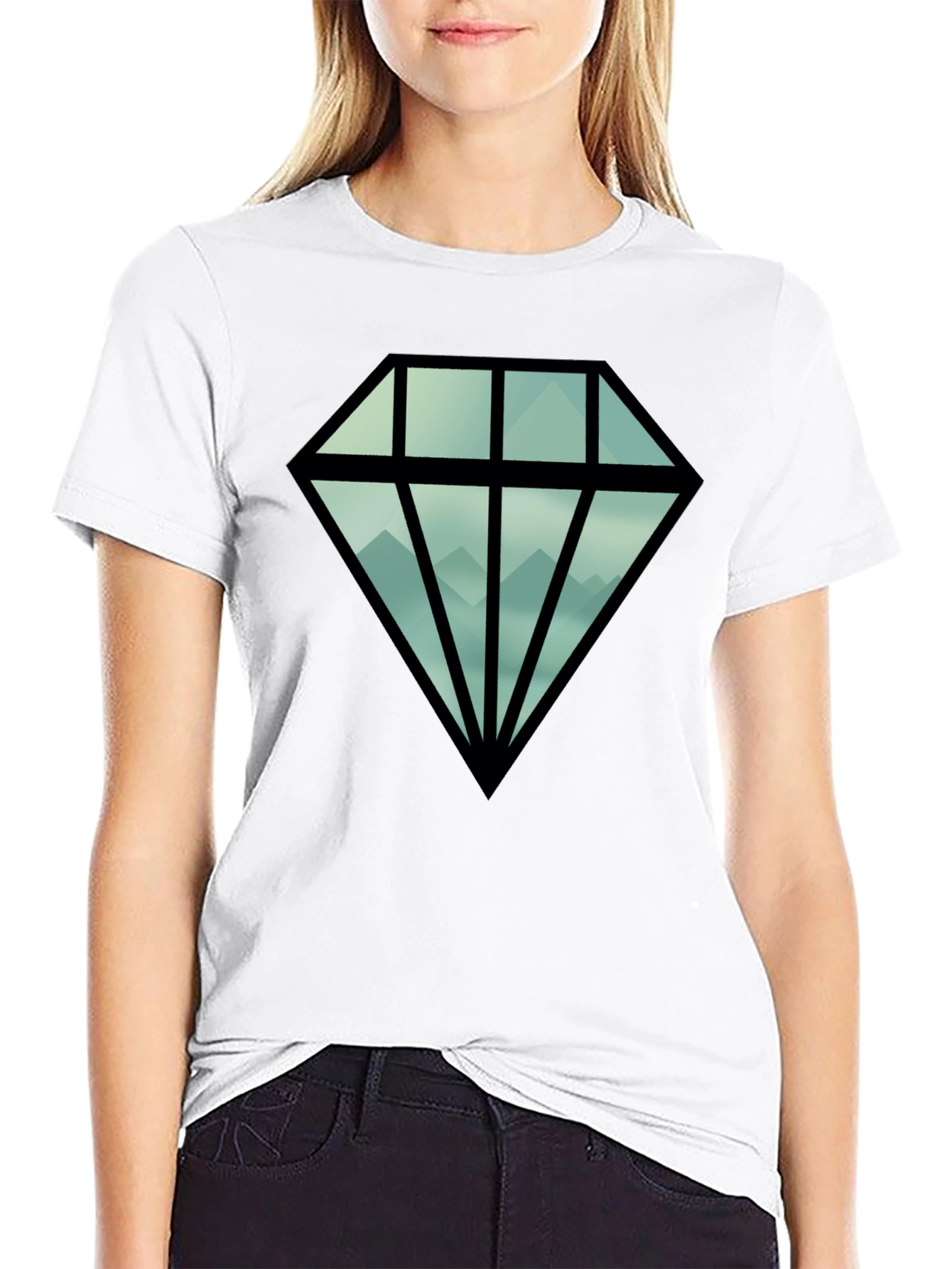 Diamond Mountain Graphic Tee - Black