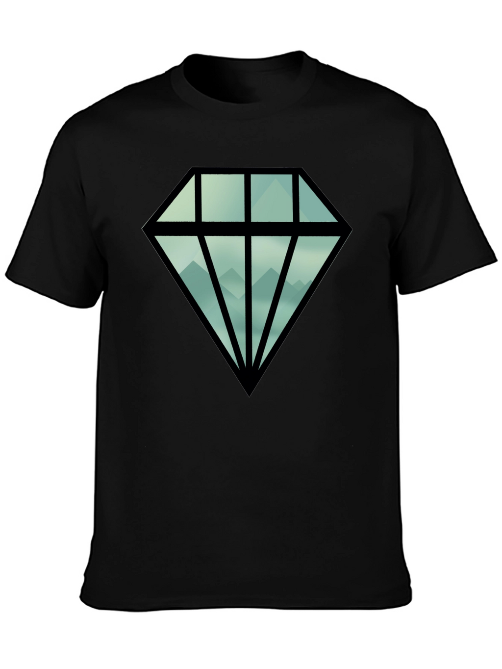 Diamond Mountain Graphic Tee - Black
