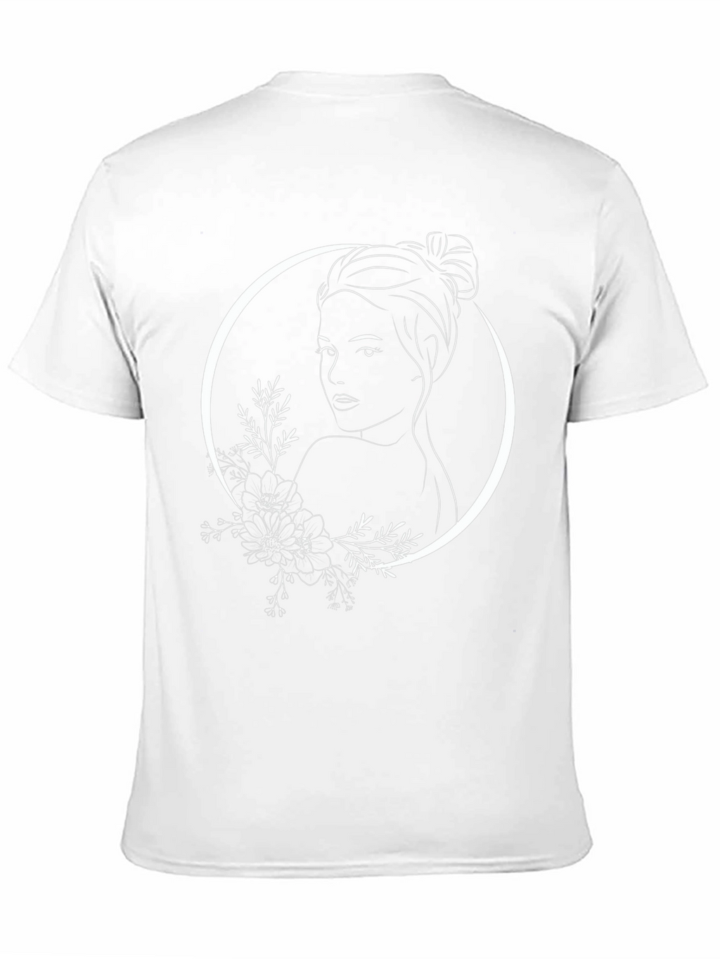 Woman Face Flower Graphic Tee