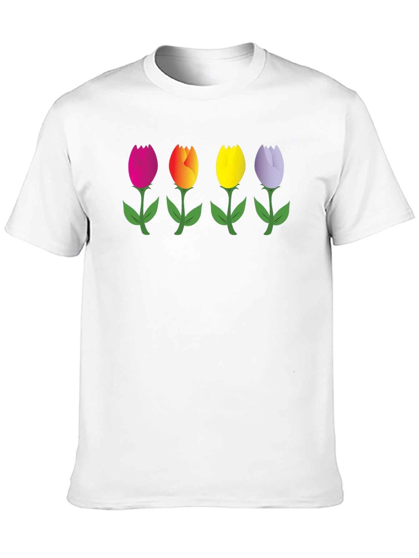 Tulip Array Graphic Black T-Shirt