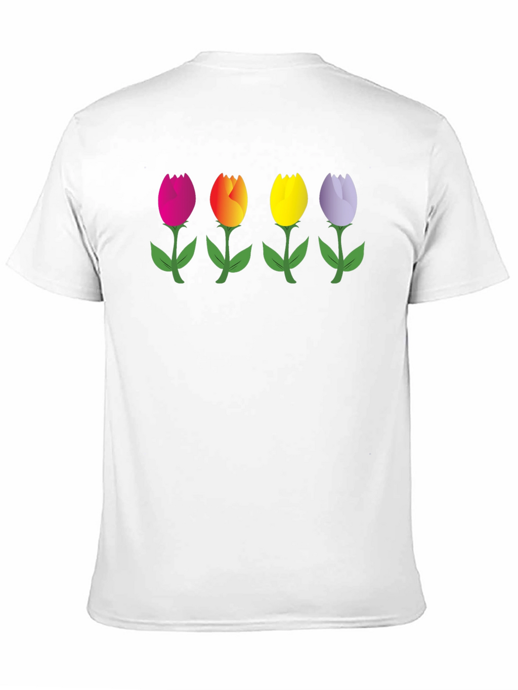 Tulip Array Graphic Black T-Shirt