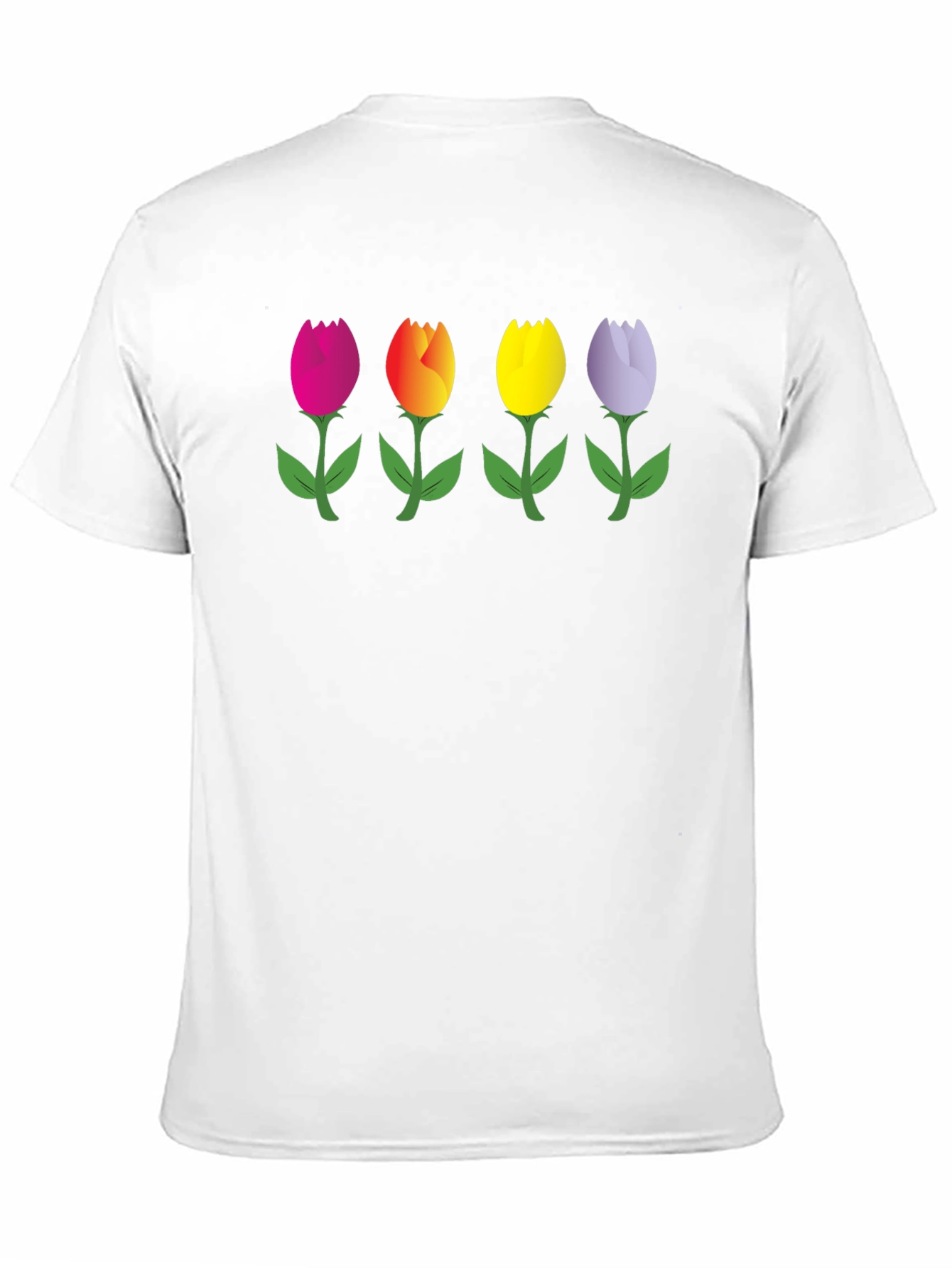 Tulip Array Graphic Black T-Shirt