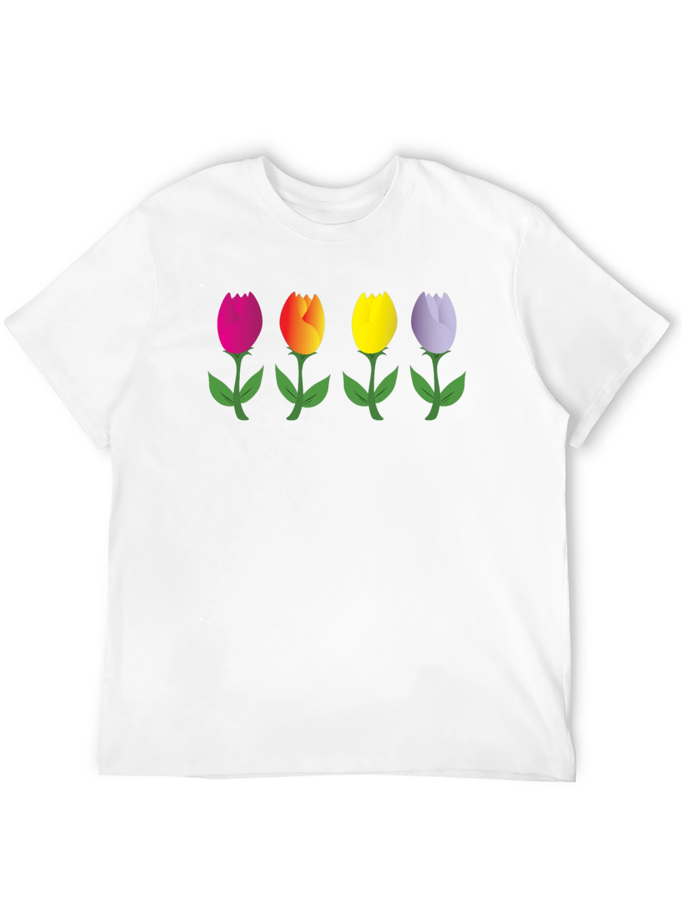 Tulip Array Graphic Black T-Shirt