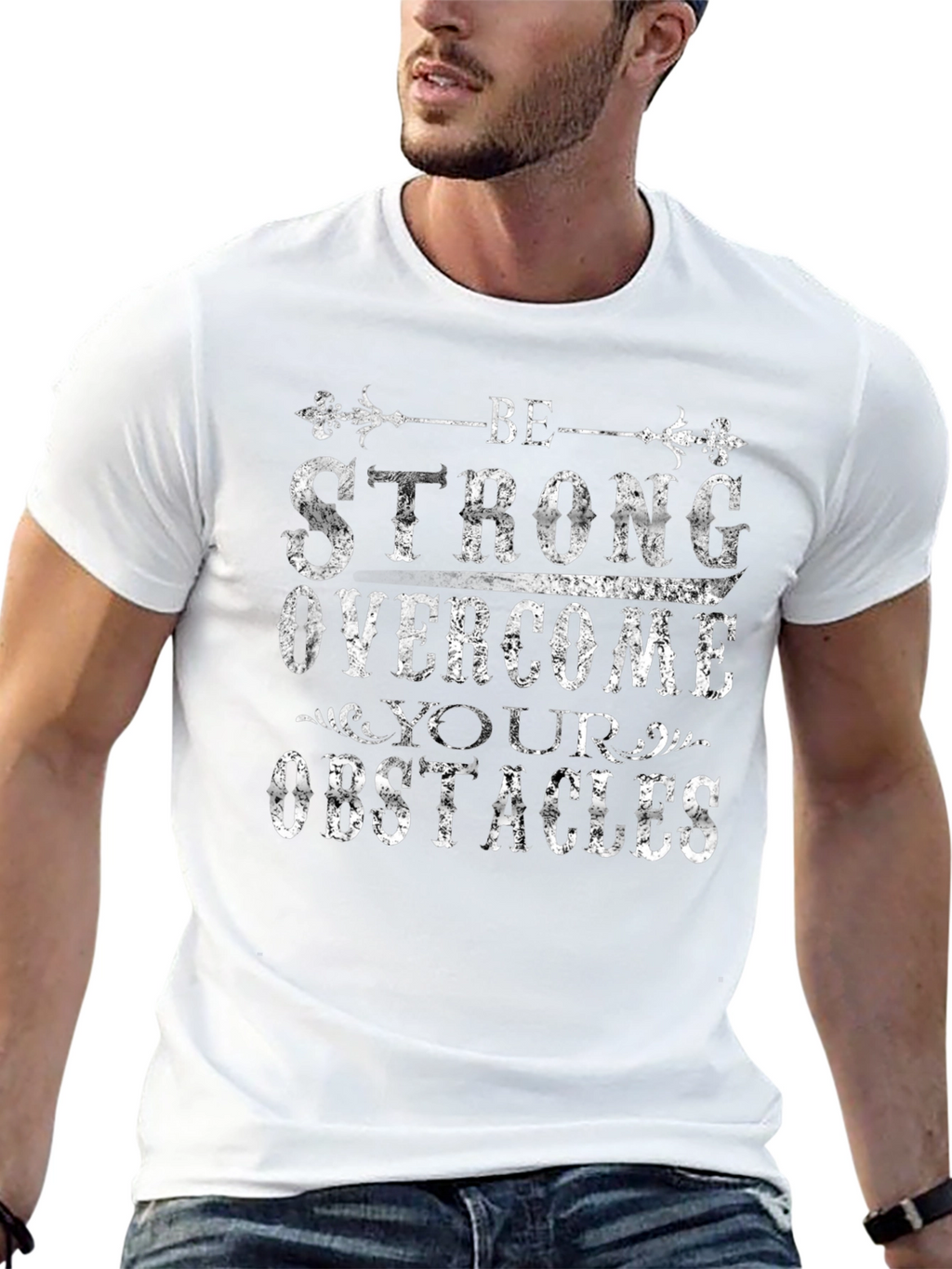 Be Strong Graphic Print T-Shirt