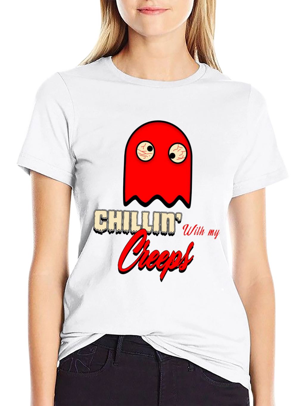Chillin With My Creeps Graphic T-Shirt - Halloween