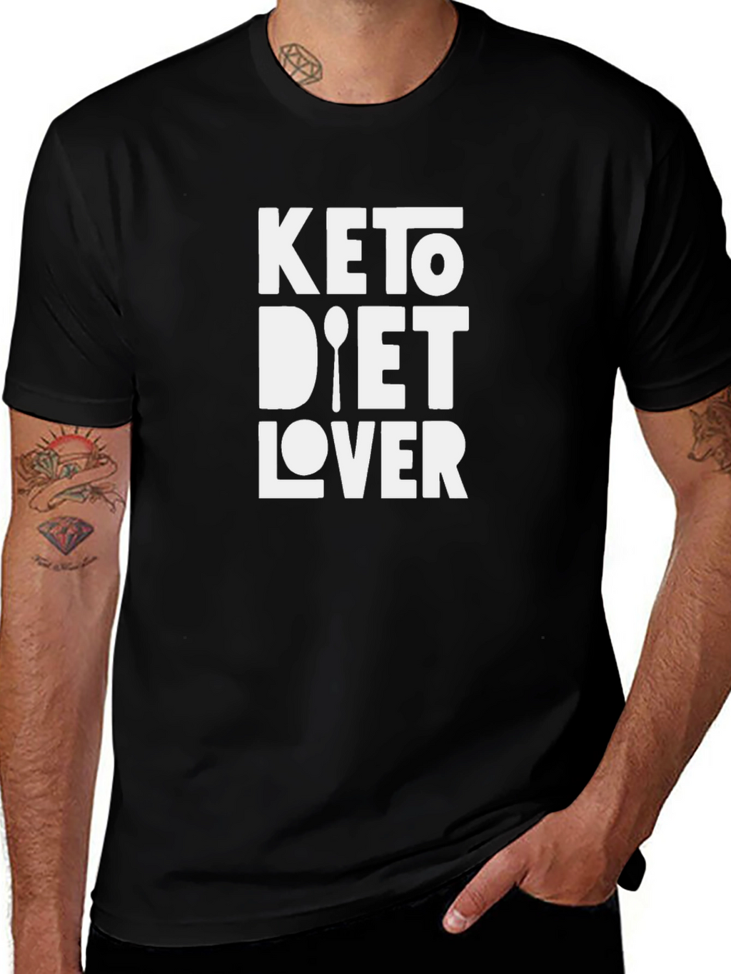 Keto Diet Lover Tee - Black Graphic T-Shirt