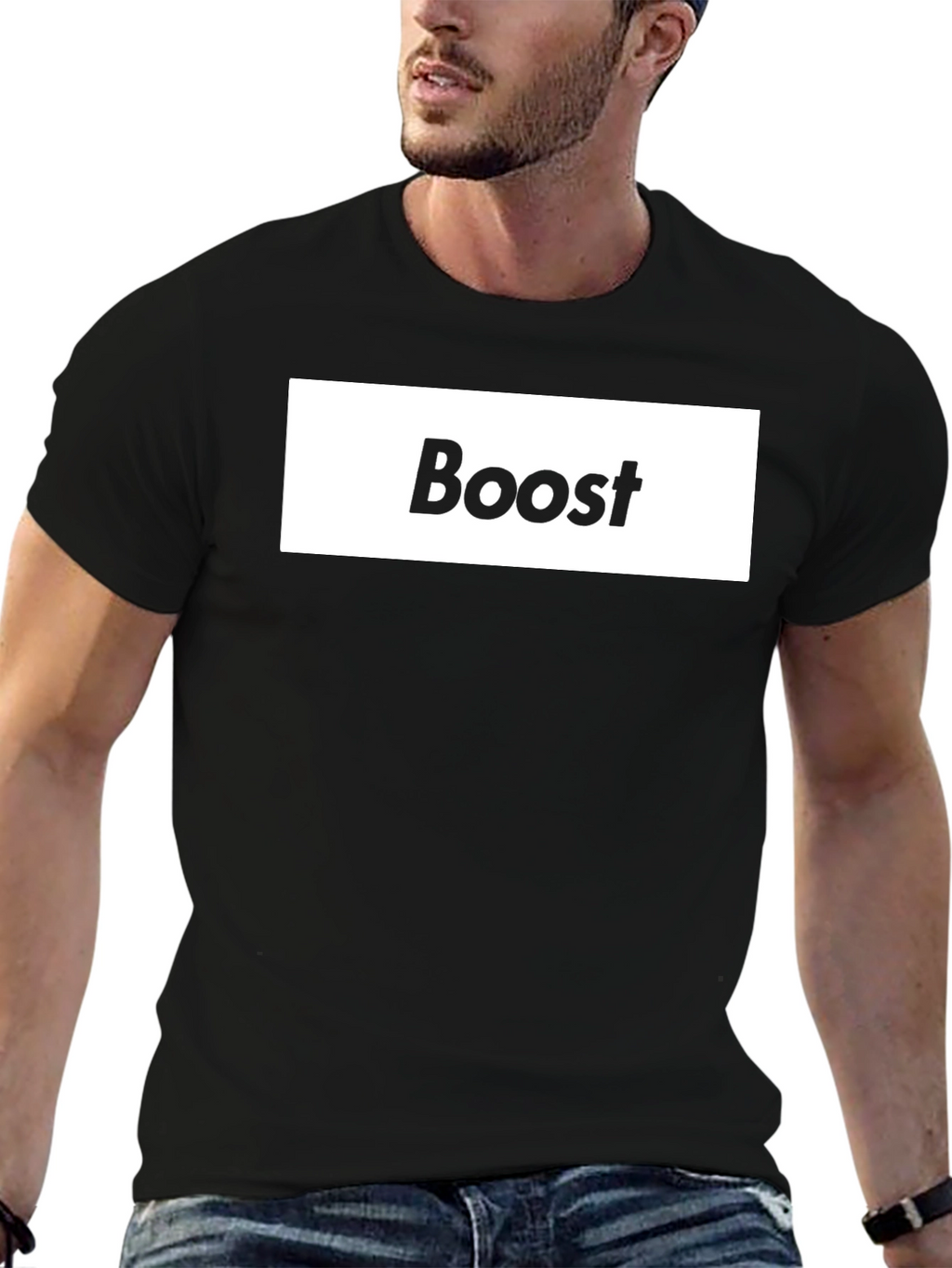 Boost Graphic Black T-Shirt - Stylish & Comfy