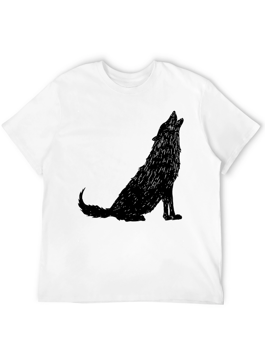 Howling Wolf Graphic Tee - Mens Black T-Shirt