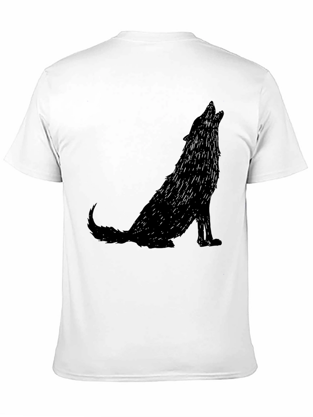 Howling Wolf Graphic Tee - Mens Black T-Shirt
