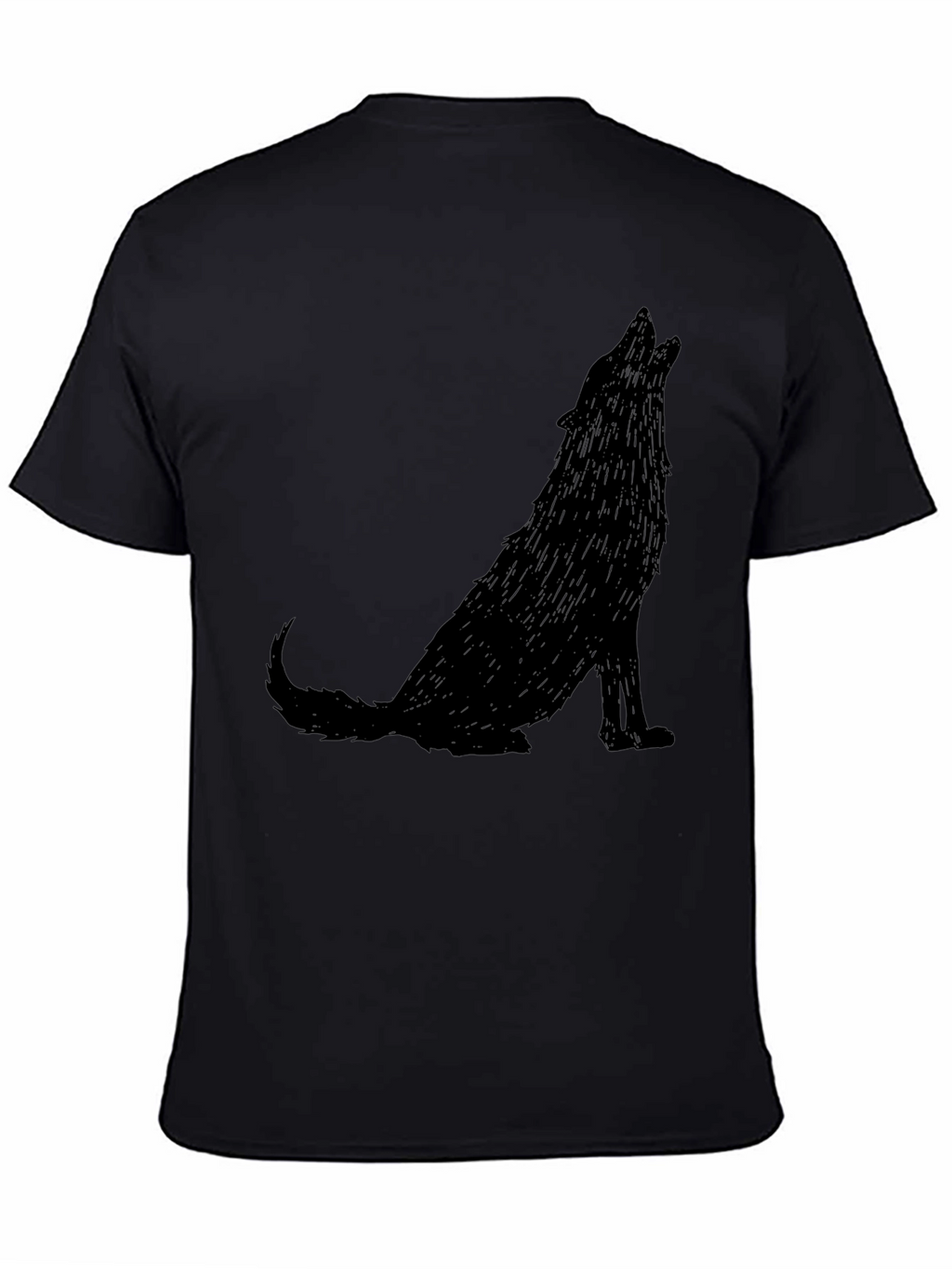 Howling Wolf Graphic Tee - Mens Black T-Shirt