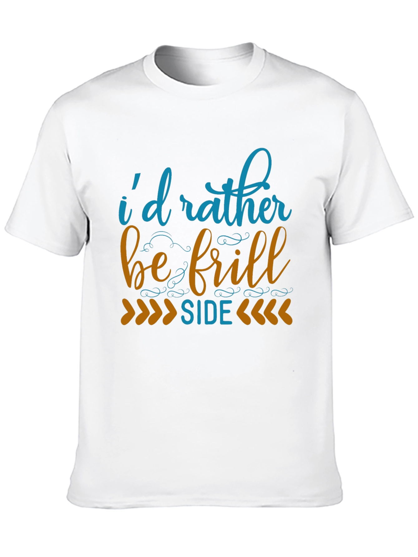 Id Rather Be Frill Side Black T-Shirt