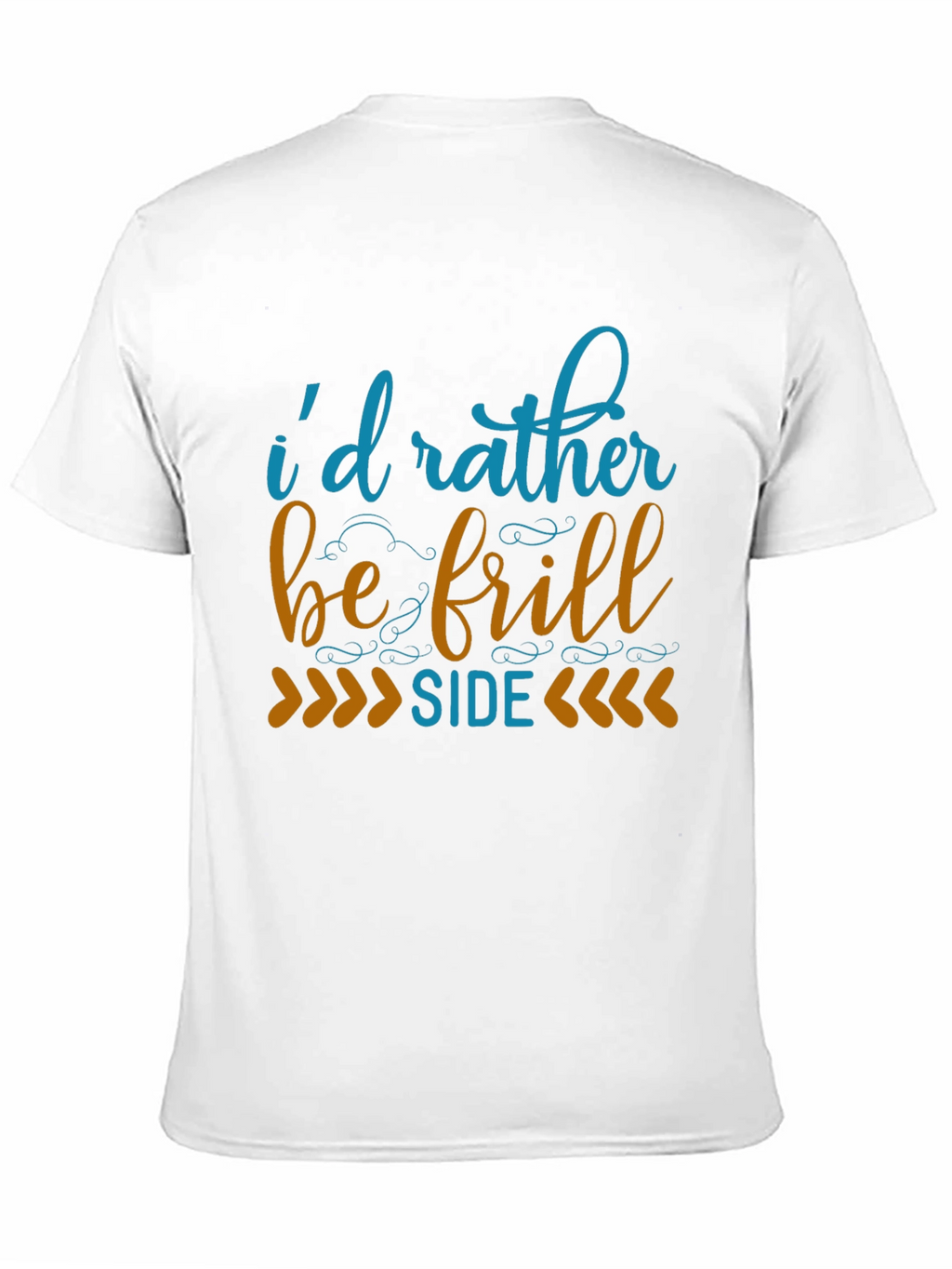 Id Rather Be Frill Side Black T-Shirt