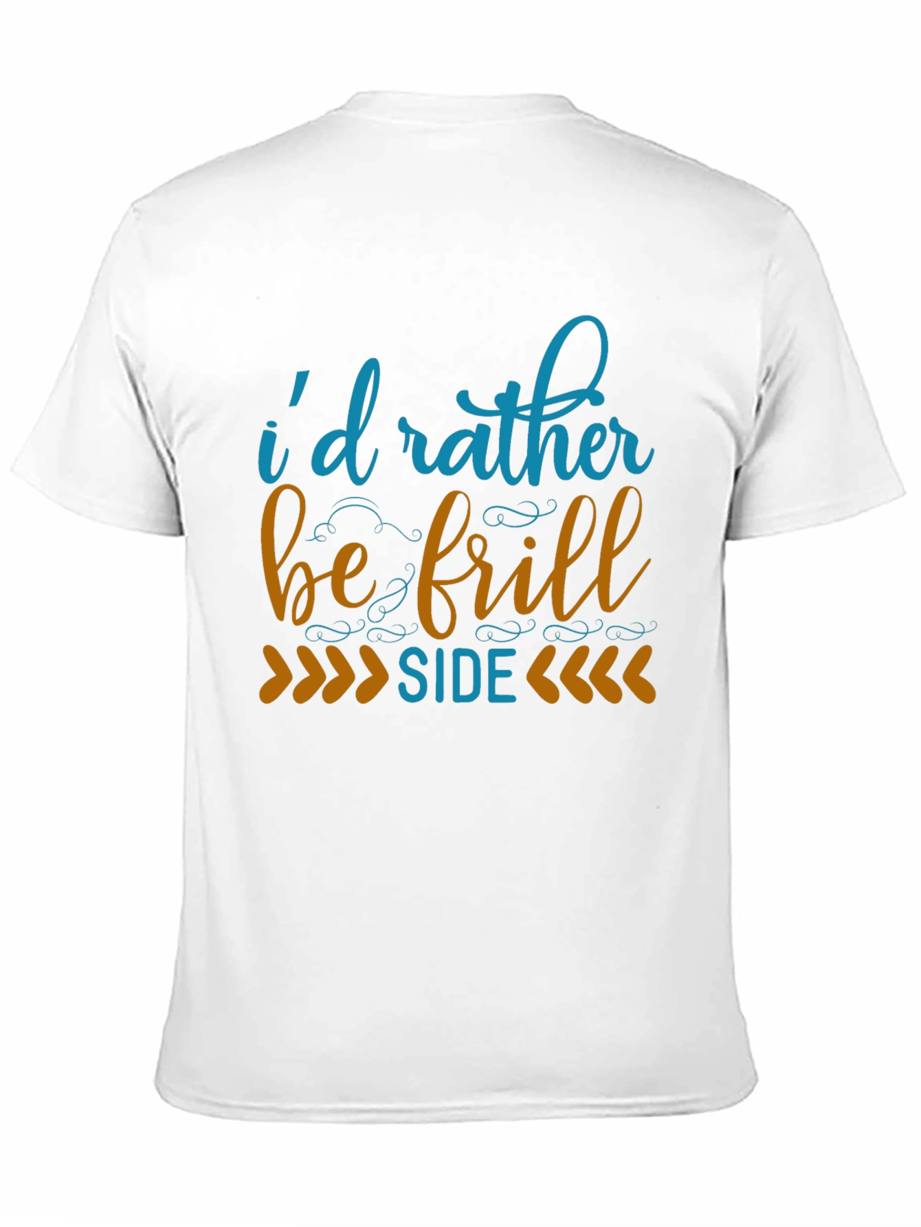 Id Rather Be Frill Side Black T-Shirt