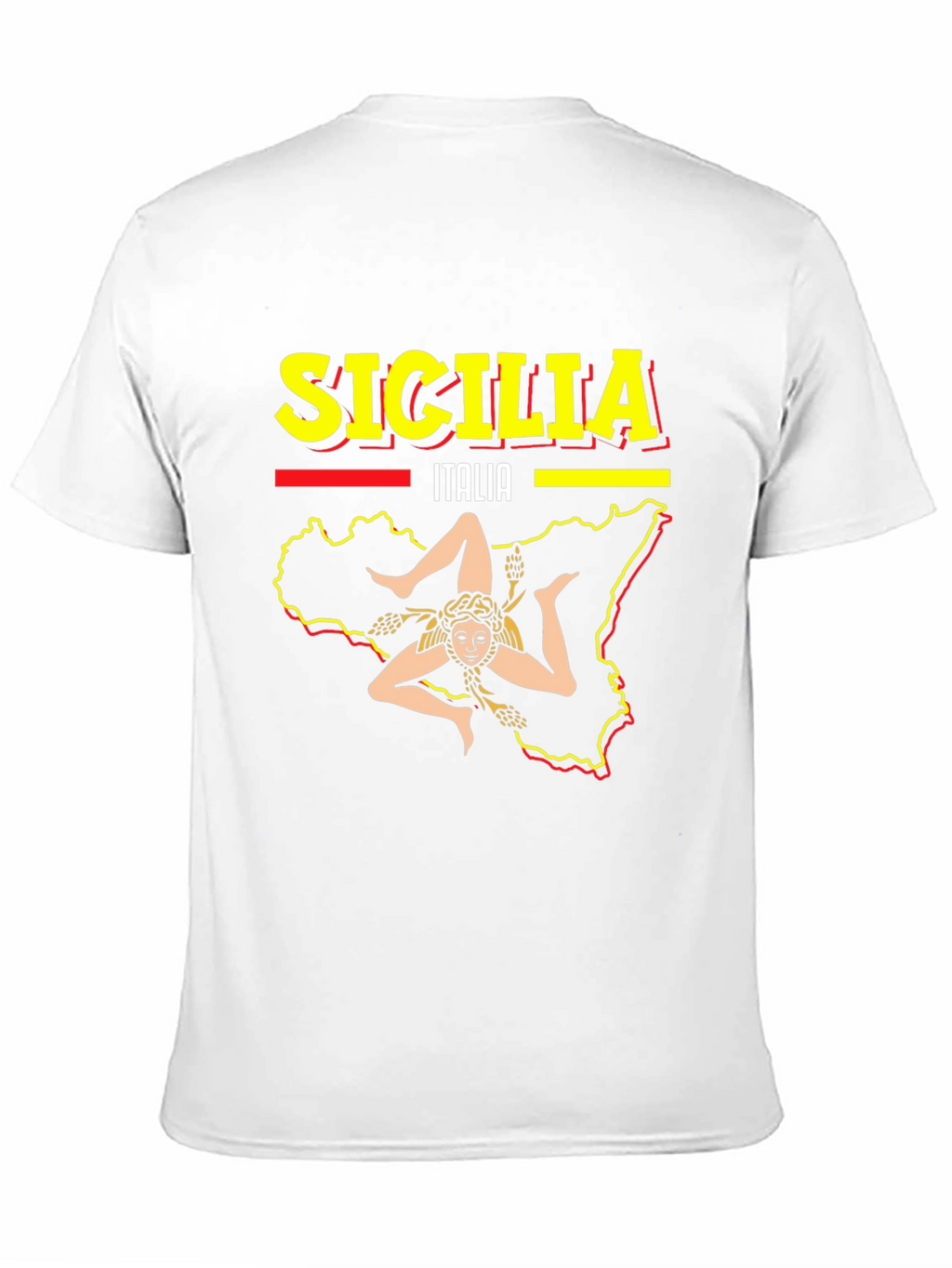 Sicilia Italy Graphic Tee - Mens Black T-Shirt
