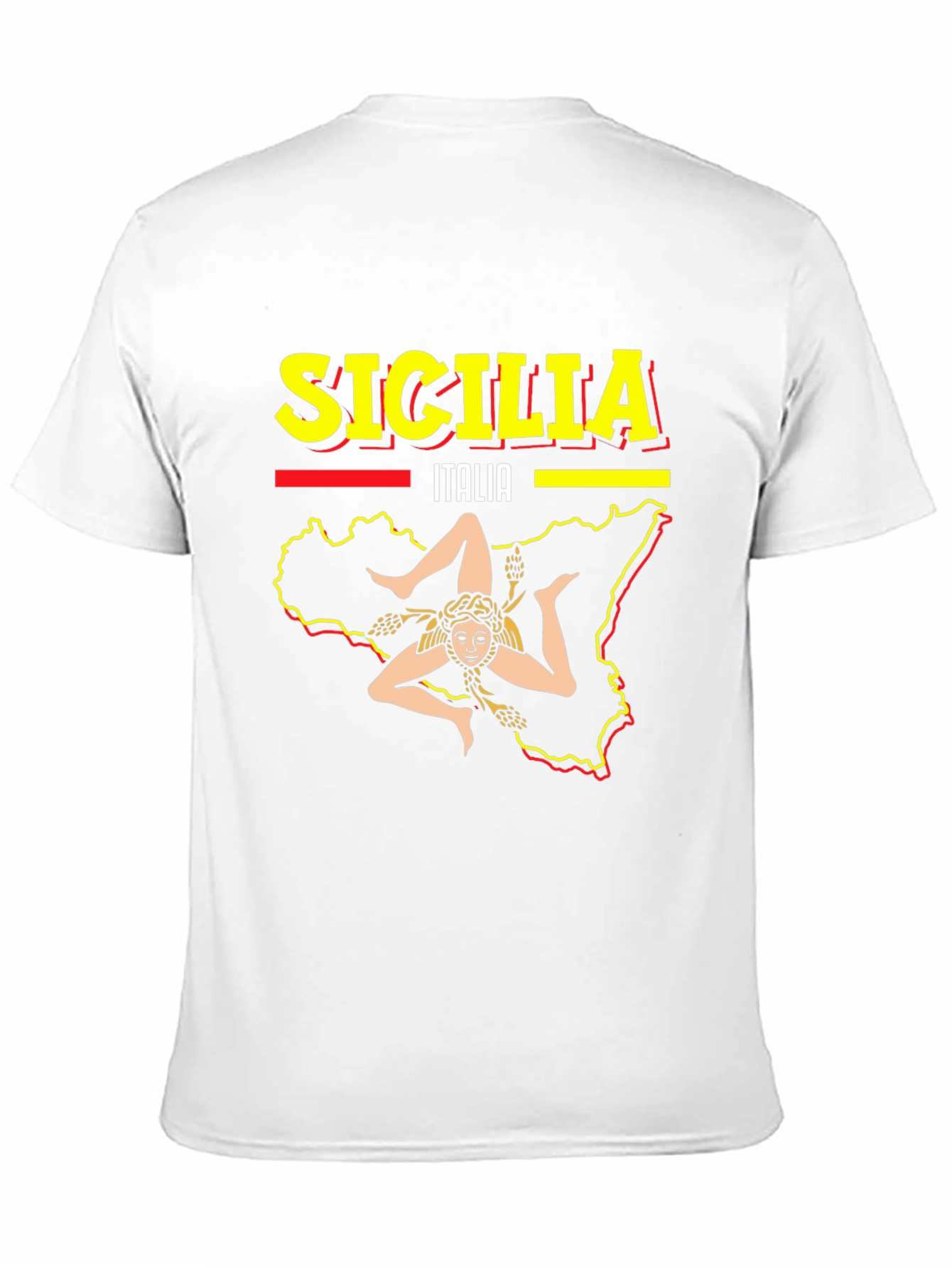 Sicilia Italy Graphic Tee - Mens Black T-Shirt