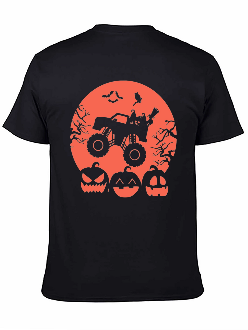 Halloween Monster Truck Pumpkin Graphic Tee