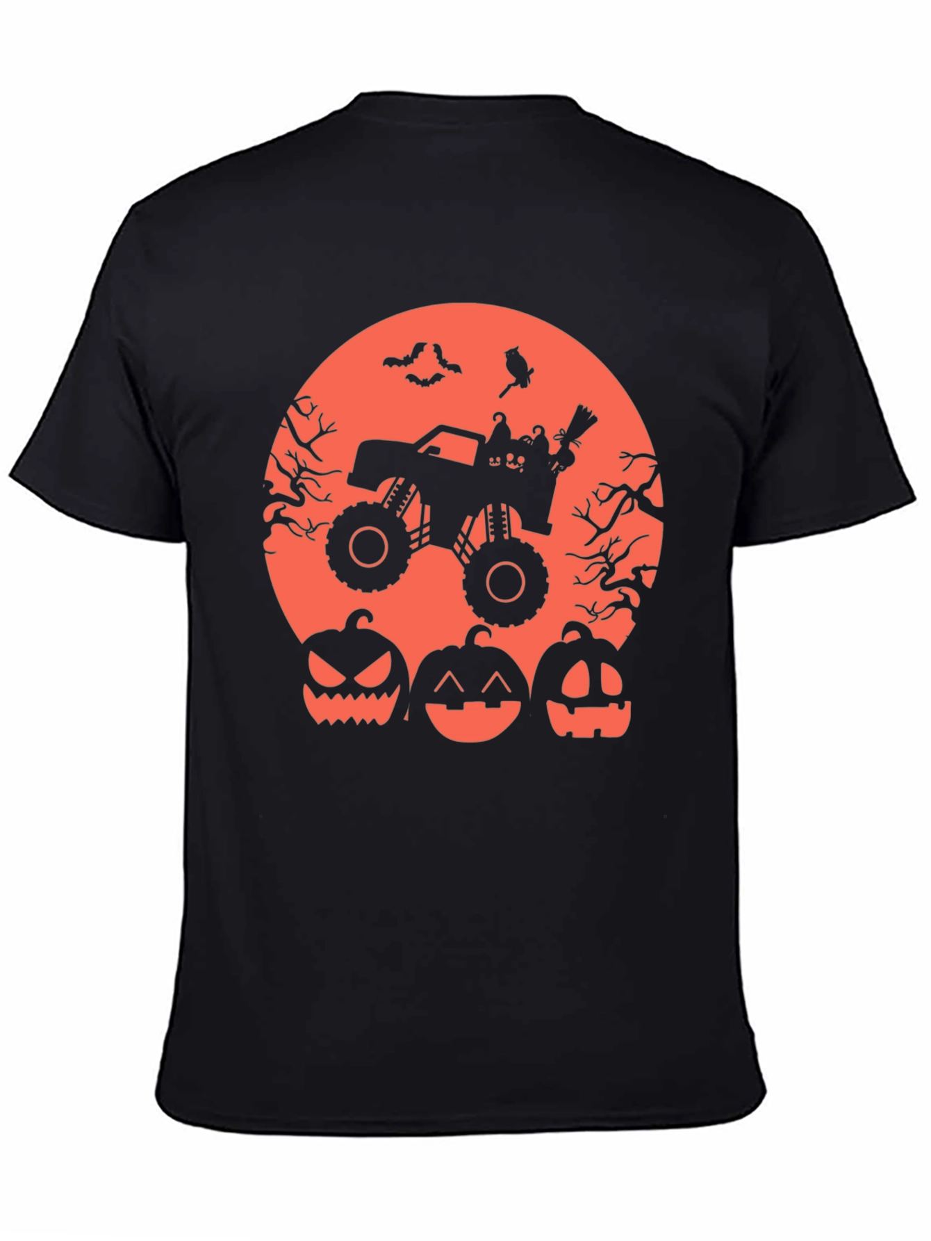 Halloween Monster Truck Pumpkin Graphic Tee