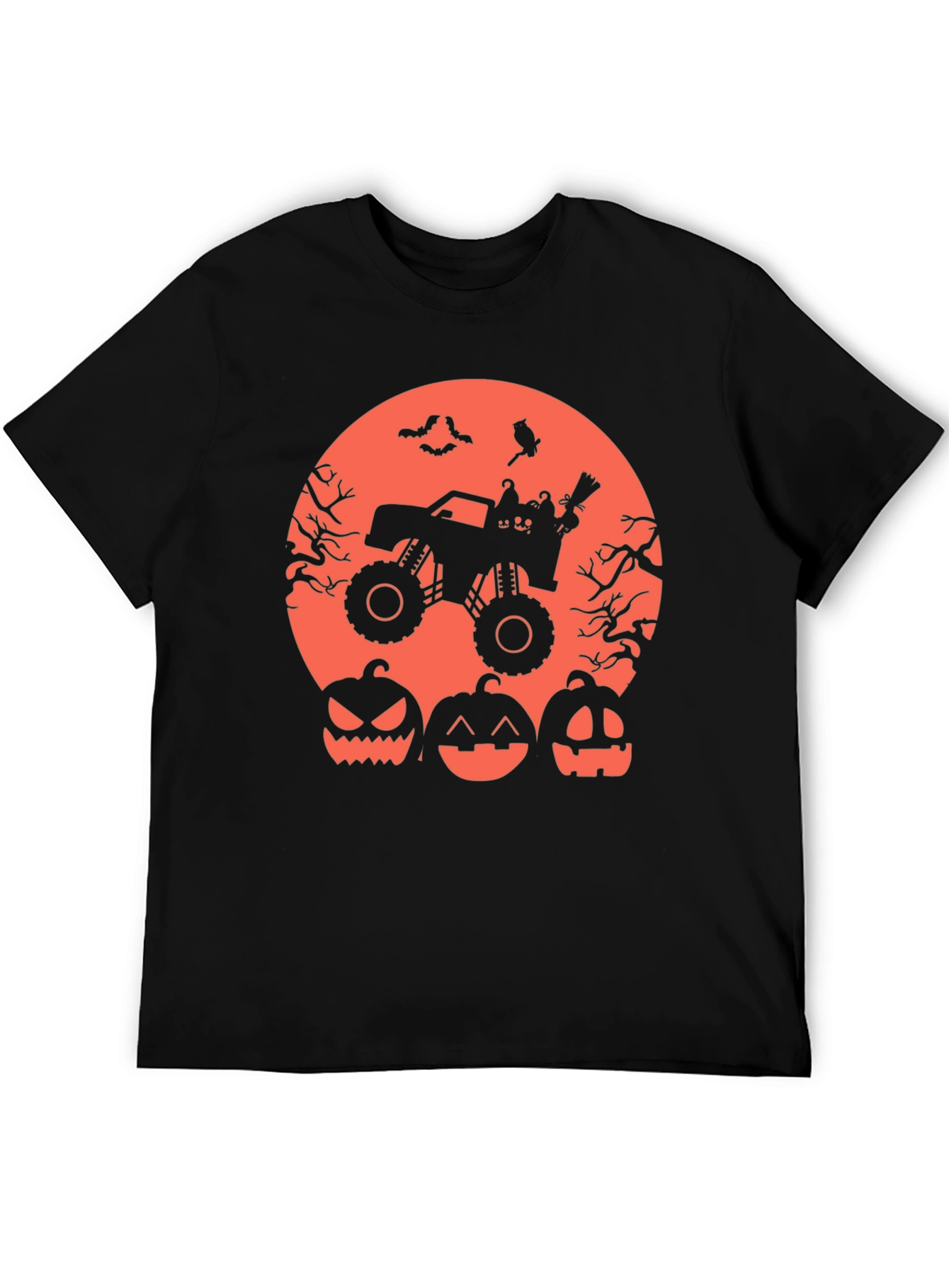 Halloween Monster Truck Pumpkin Graphic Tee