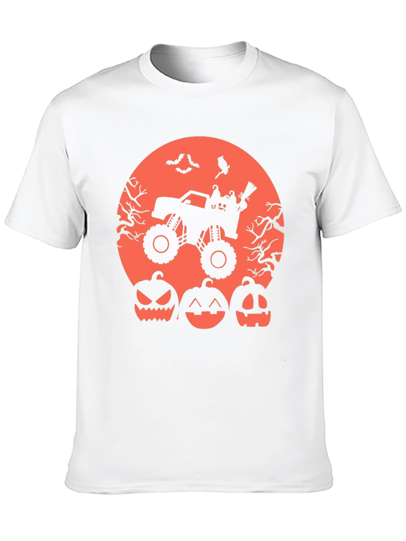 Halloween Monster Truck Pumpkin Graphic Tee