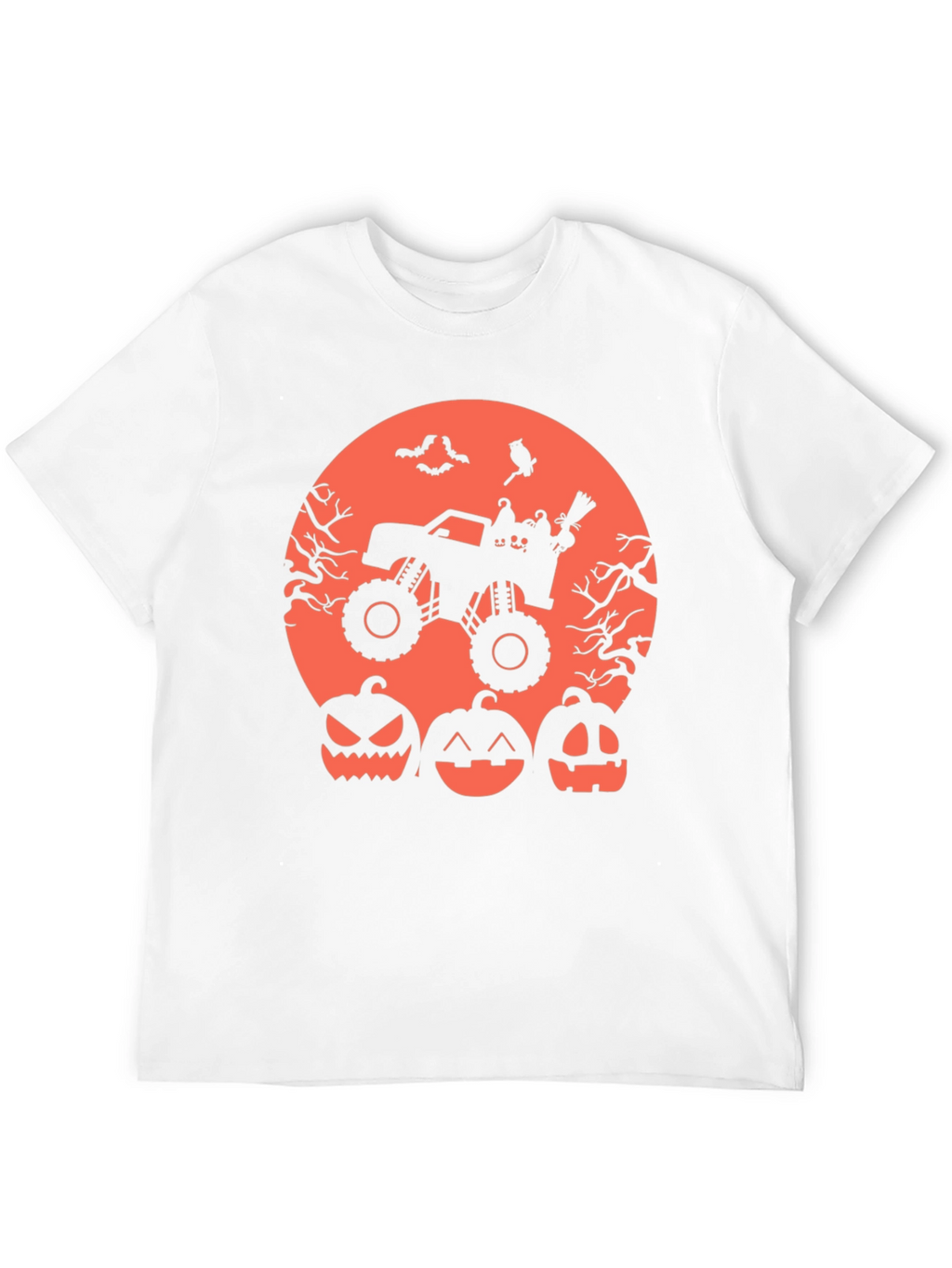 Halloween Monster Truck Pumpkin Graphic Tee