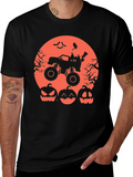 Halloween Monster Truck Pumpkin Graphic Tee