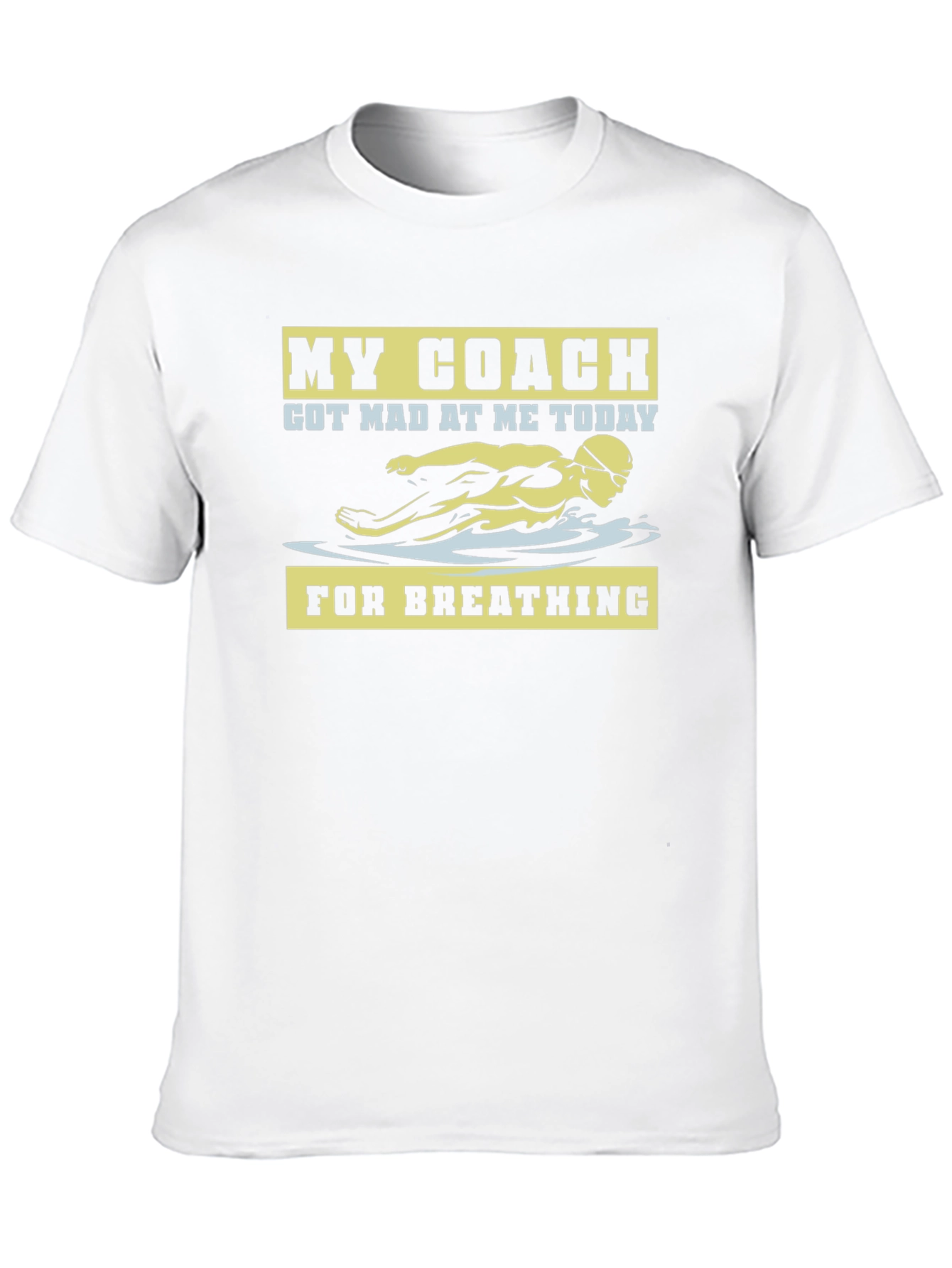 Funny Swimming Coach T-Shirt - For Breathing!