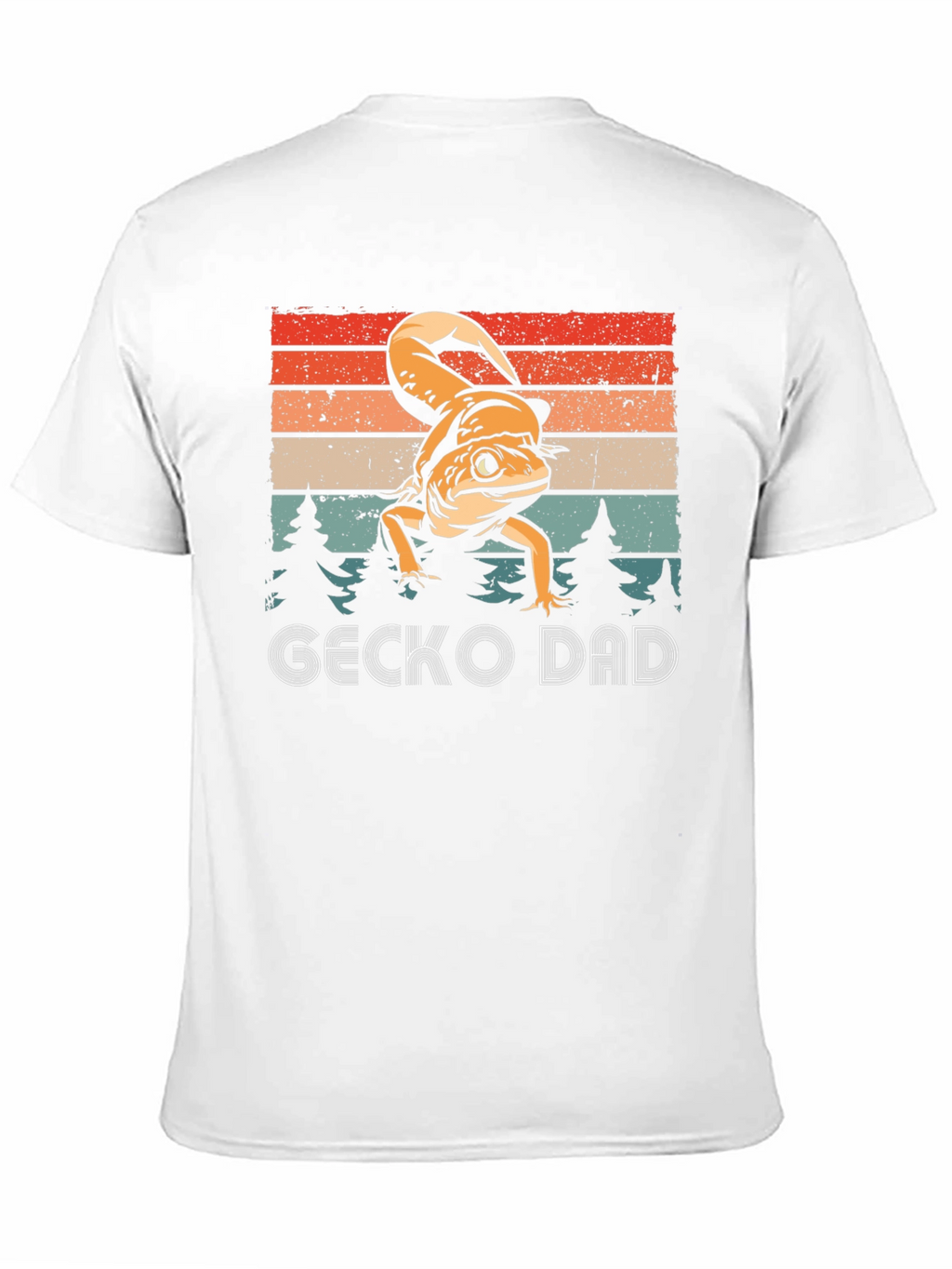 Gecko Dad Graphic T-Shirt - Retro Lizard Lover Tee