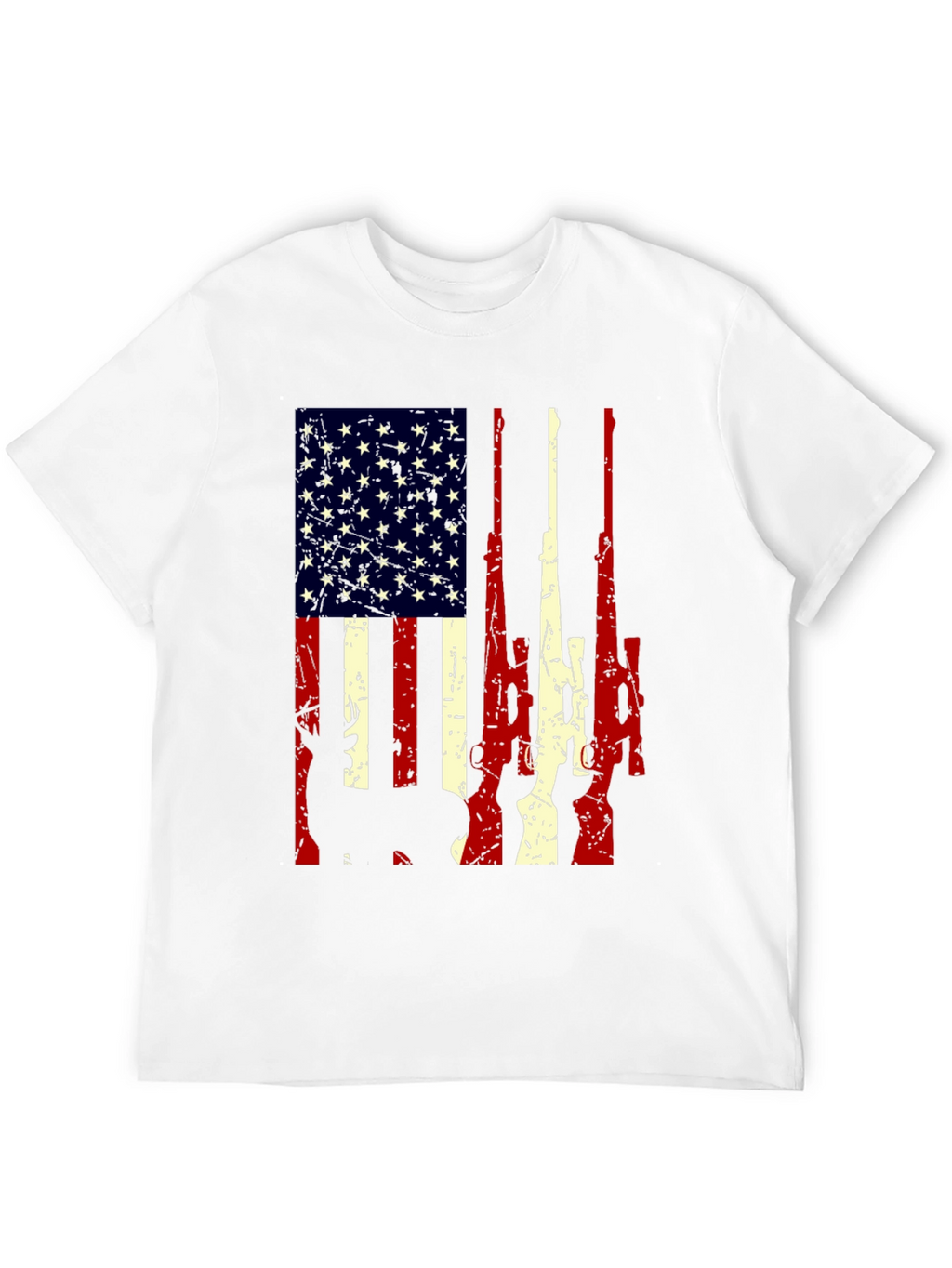 American Flag Rifle Graphic T-Shirt