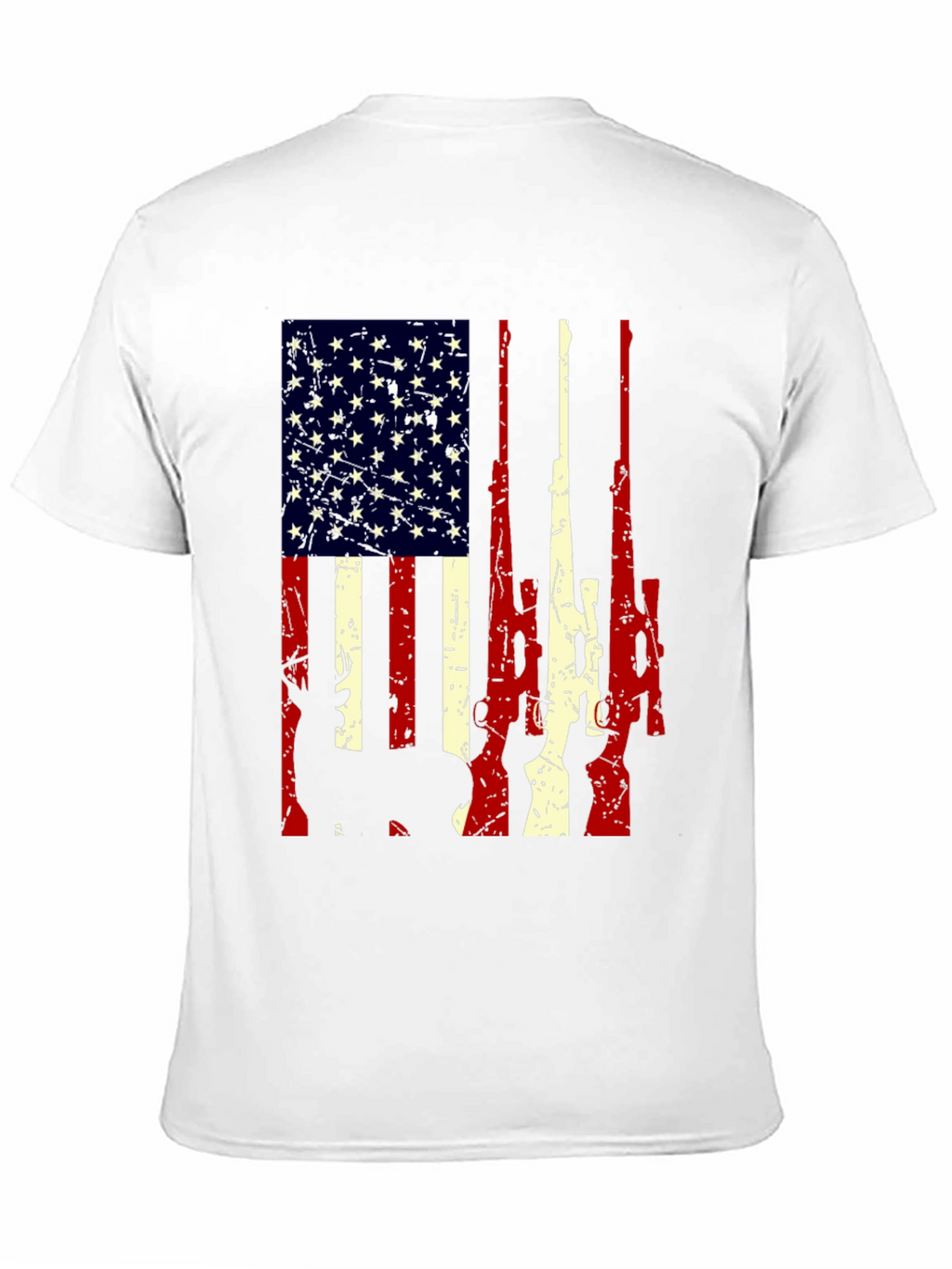 American Flag Rifle Graphic T-Shirt