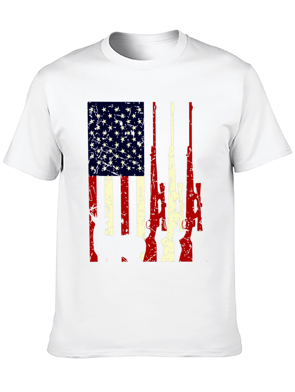 American Flag Rifle Graphic T-Shirt