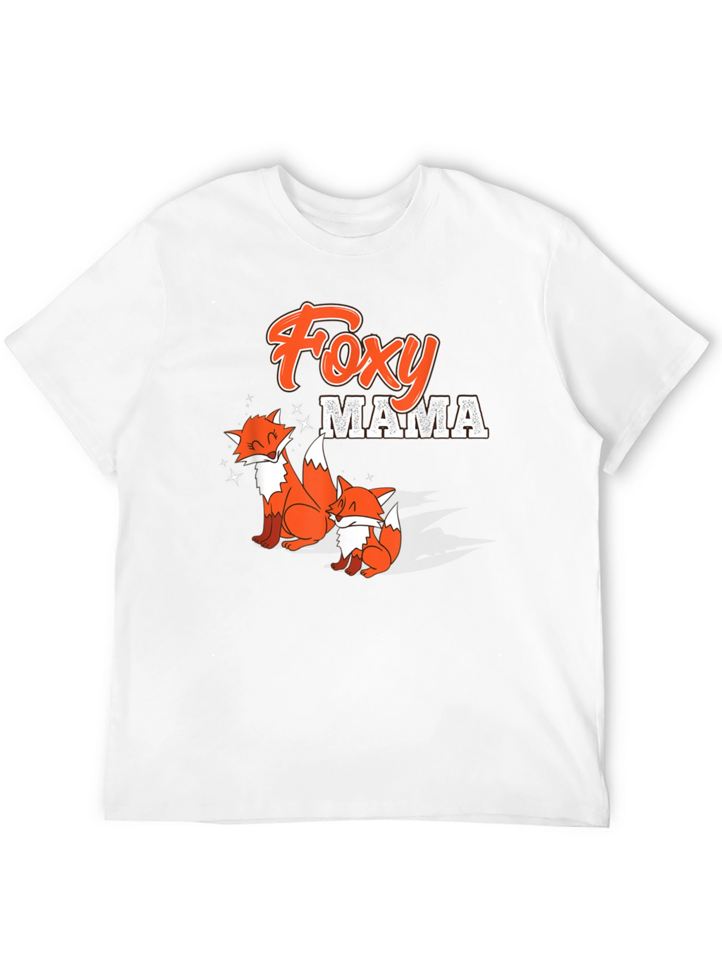 Foxy Mama Graphic Tee - Cute Fox Family Design