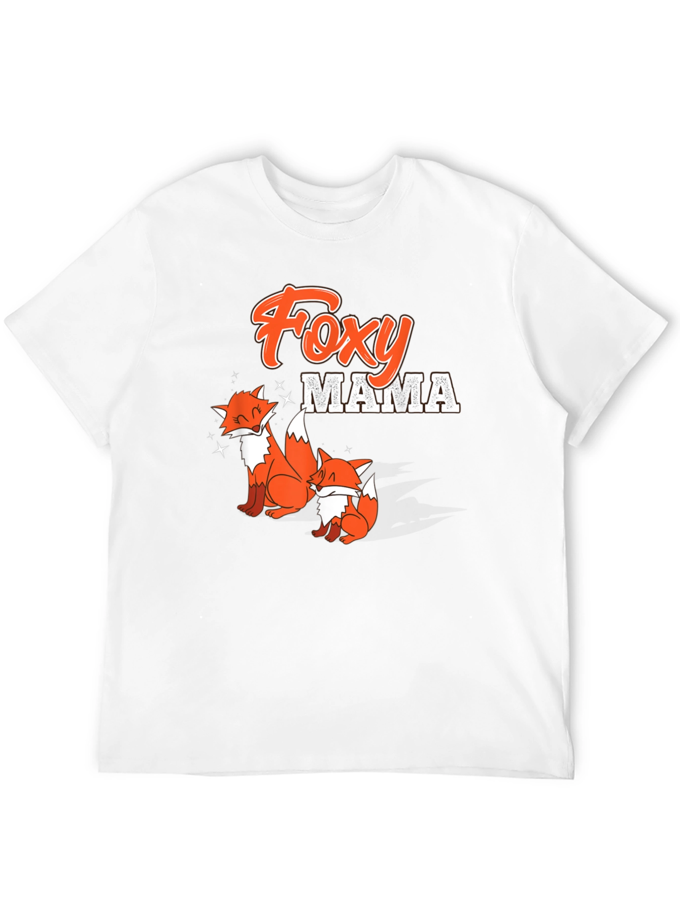 Foxy Mama Graphic Tee - Cute Fox Family Design