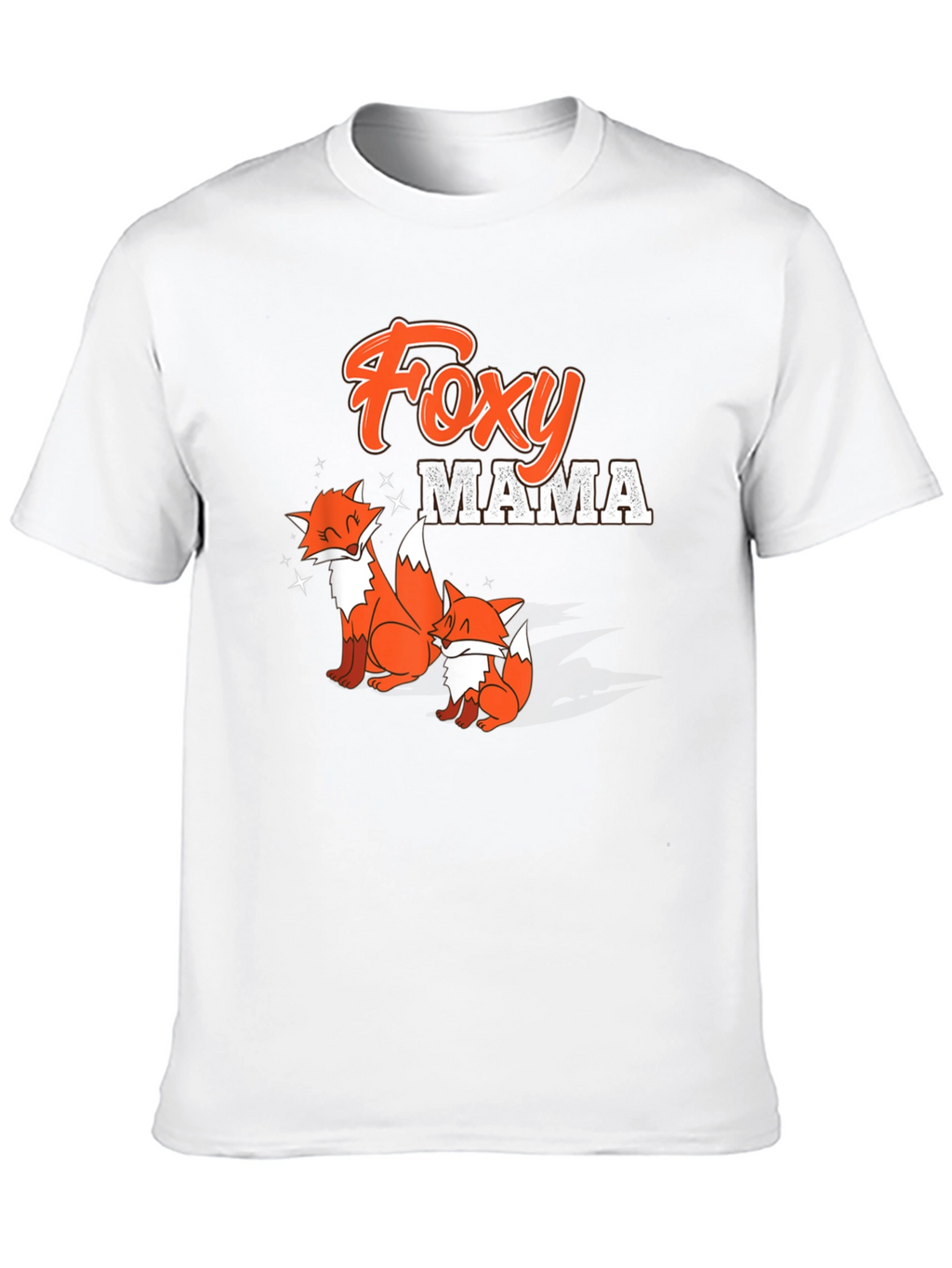 Foxy Mama Graphic Tee - Cute Fox Family Design