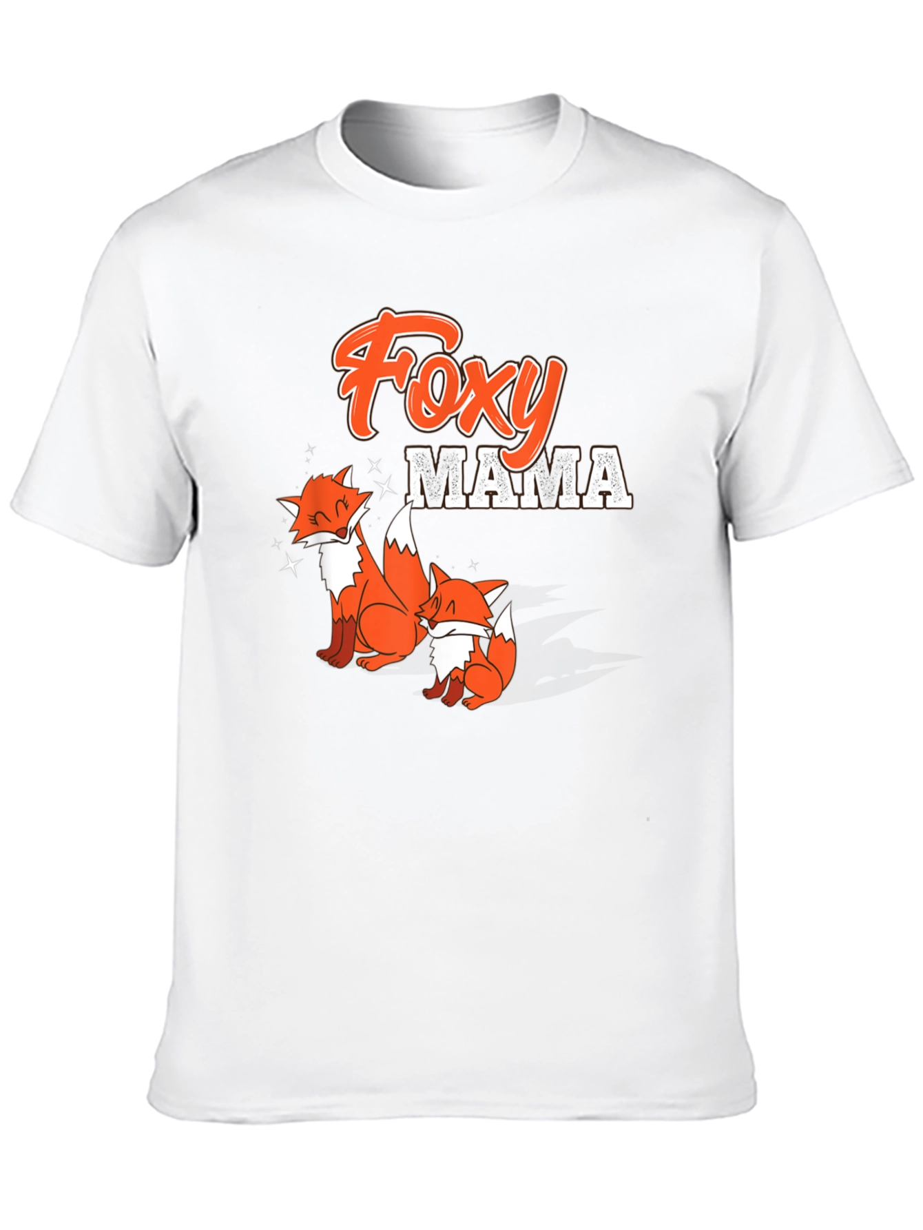 Foxy Mama Graphic Tee - Cute Fox Family Design