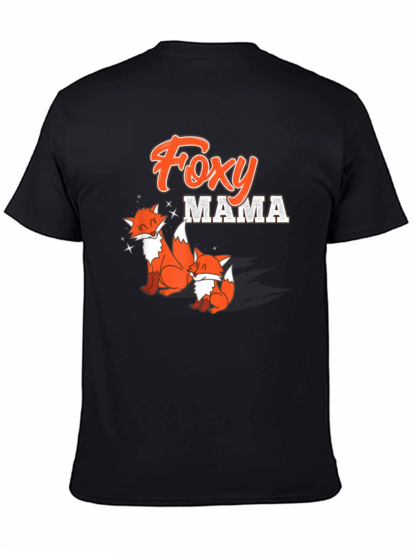 Foxy Mama Graphic Tee - Cute Fox Family Design