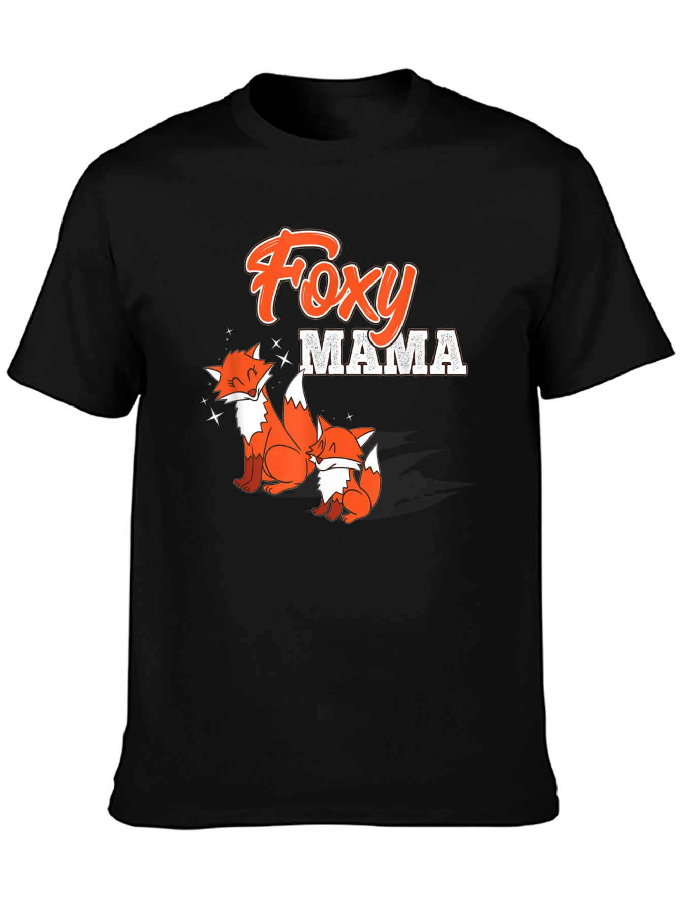 Foxy Mama Graphic Tee - Cute Fox Family Design