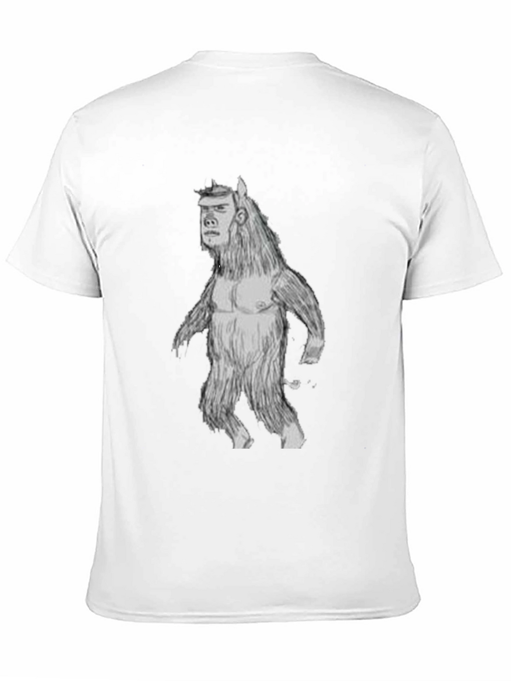 Funny Man-Beast Graphic T-Shirt