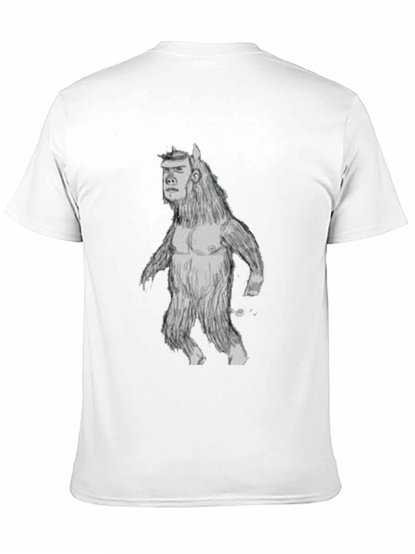 Funny Man-Beast Graphic T-Shirt
