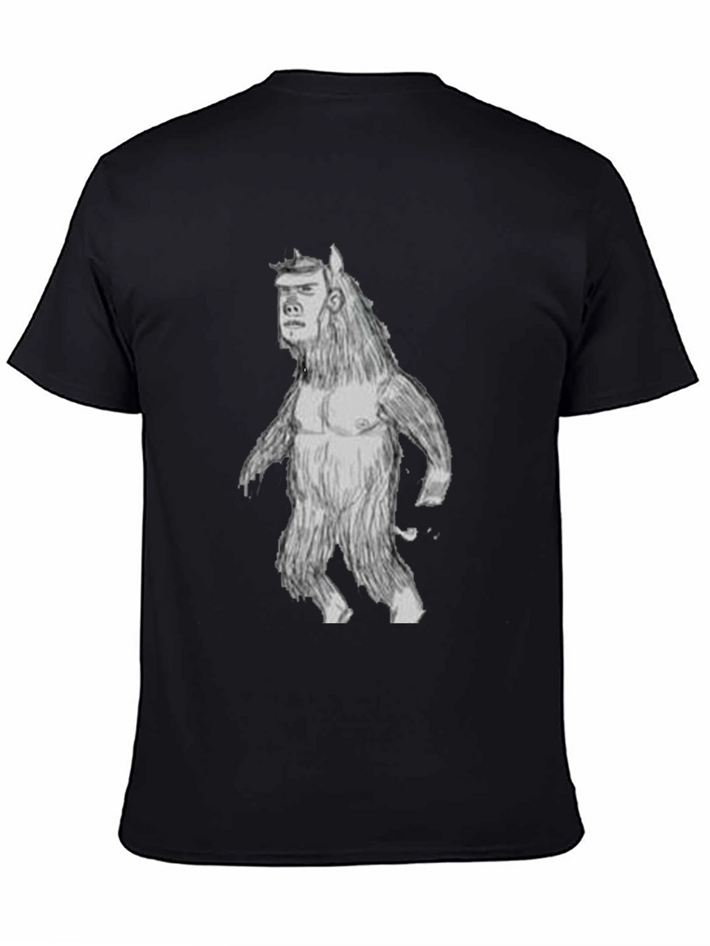 Funny Man-Beast Graphic T-Shirt