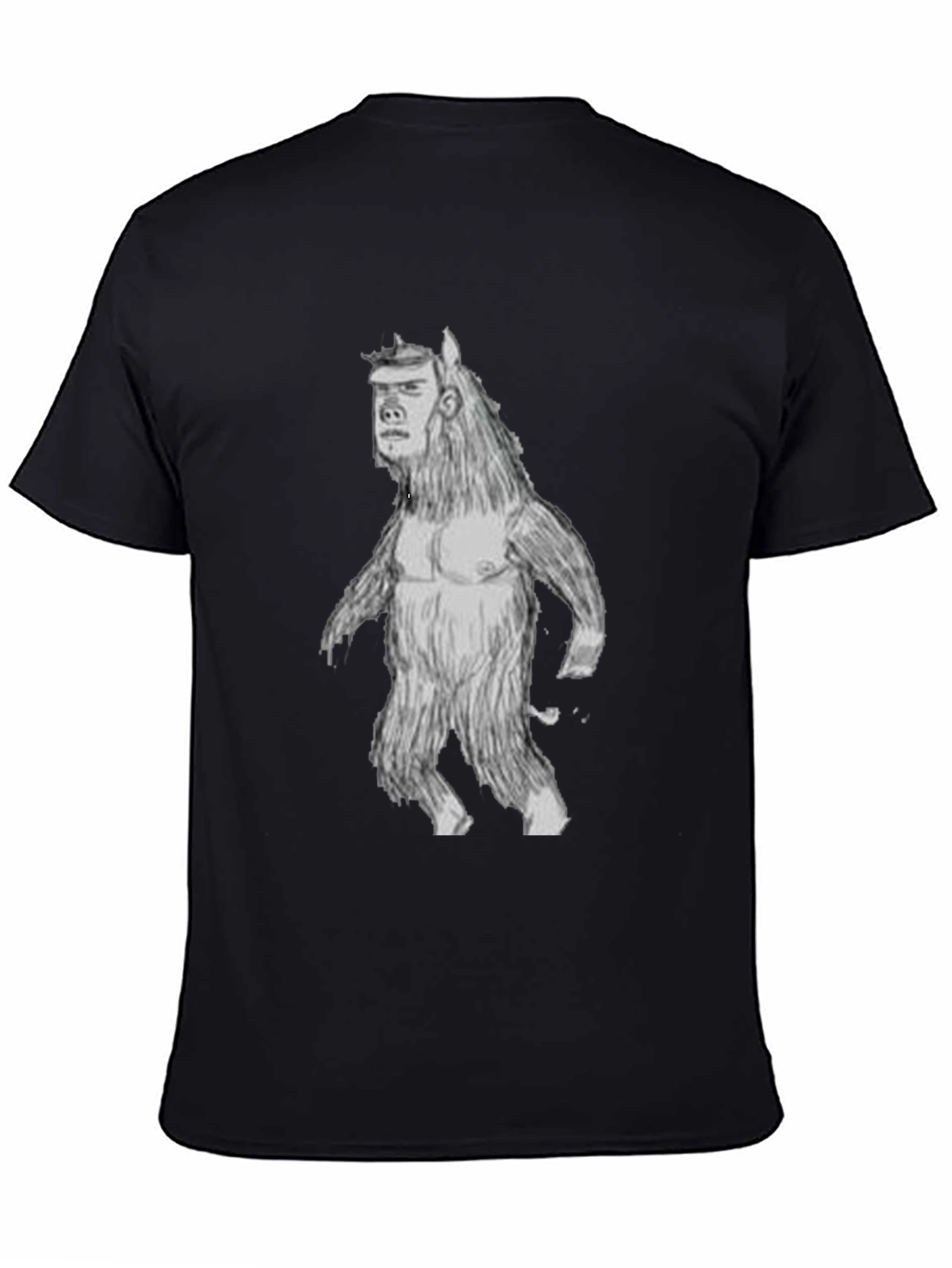 Funny Man-Beast Graphic T-Shirt