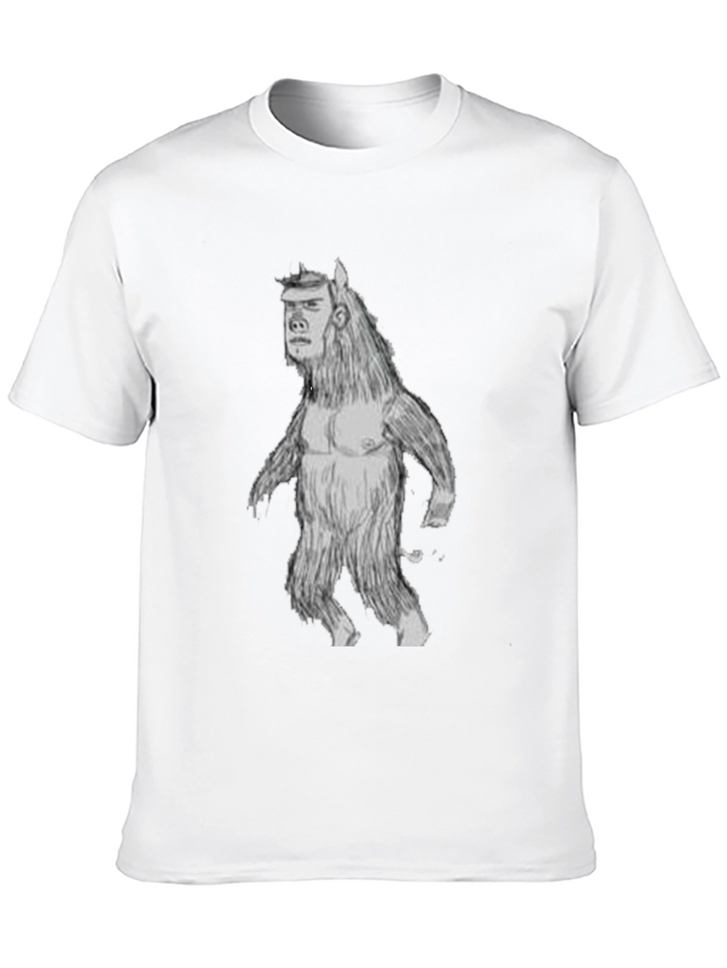 Funny Man-Beast Graphic T-Shirt