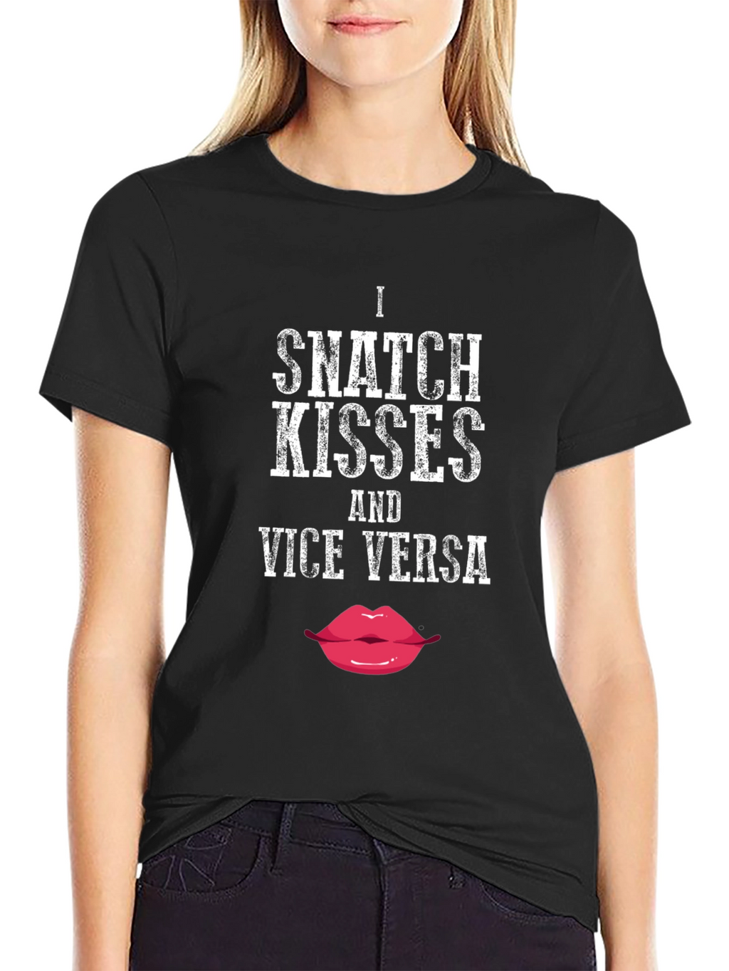 Snatch Kisses Graphic Tee - Funny Novelty T-Shirt