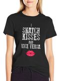 Snatch Kisses Graphic Tee - Funny Novelty T-Shirt