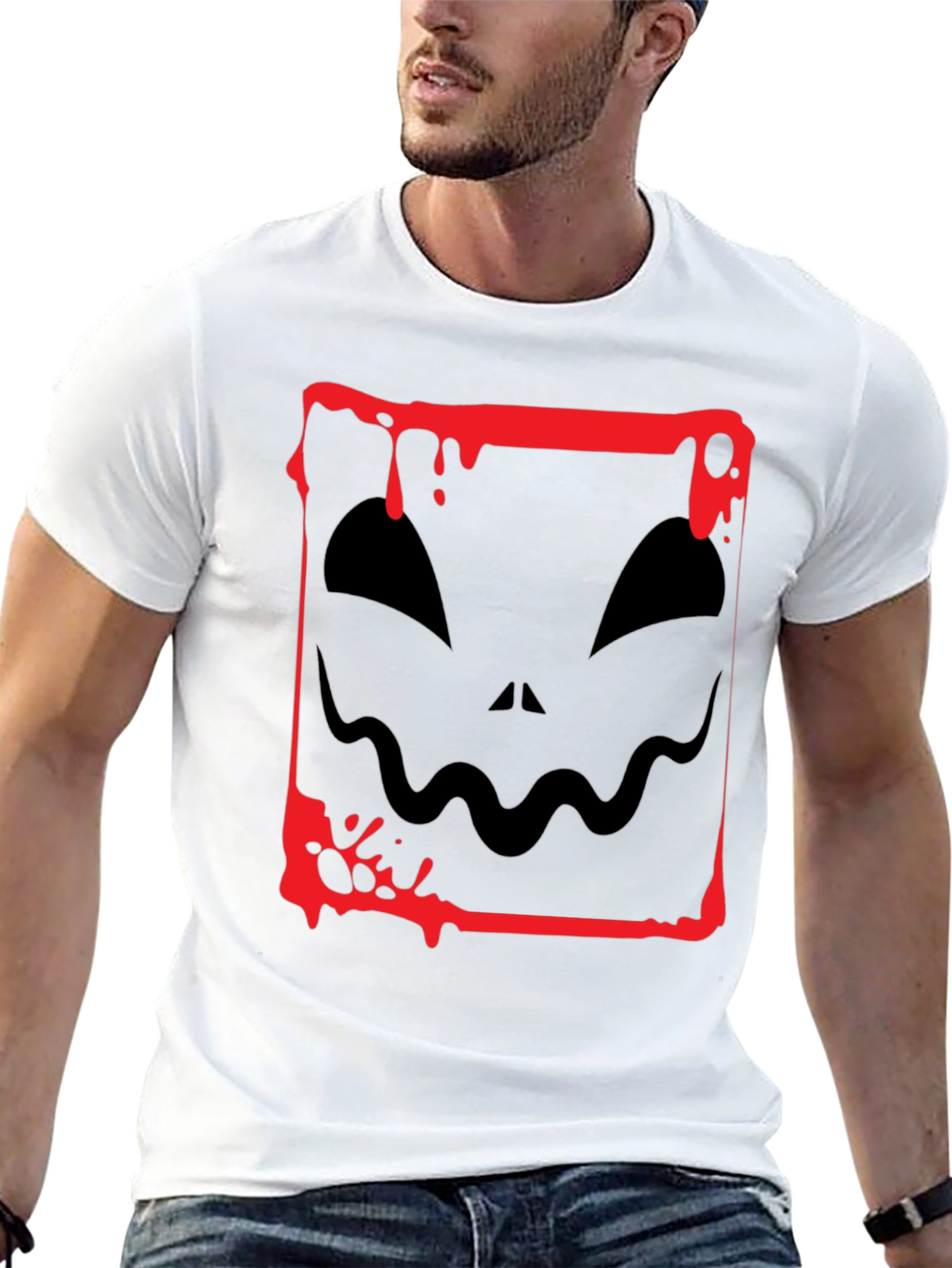 Spooky Halloween T-Shirt - Jack OLantern Design