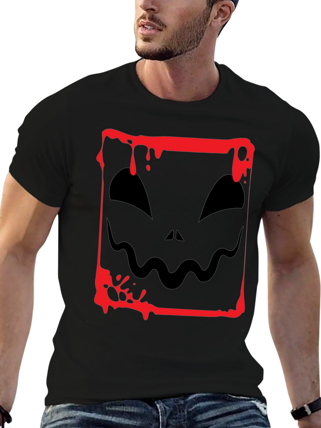 Spooky Halloween T-Shirt - Jack OLantern Design