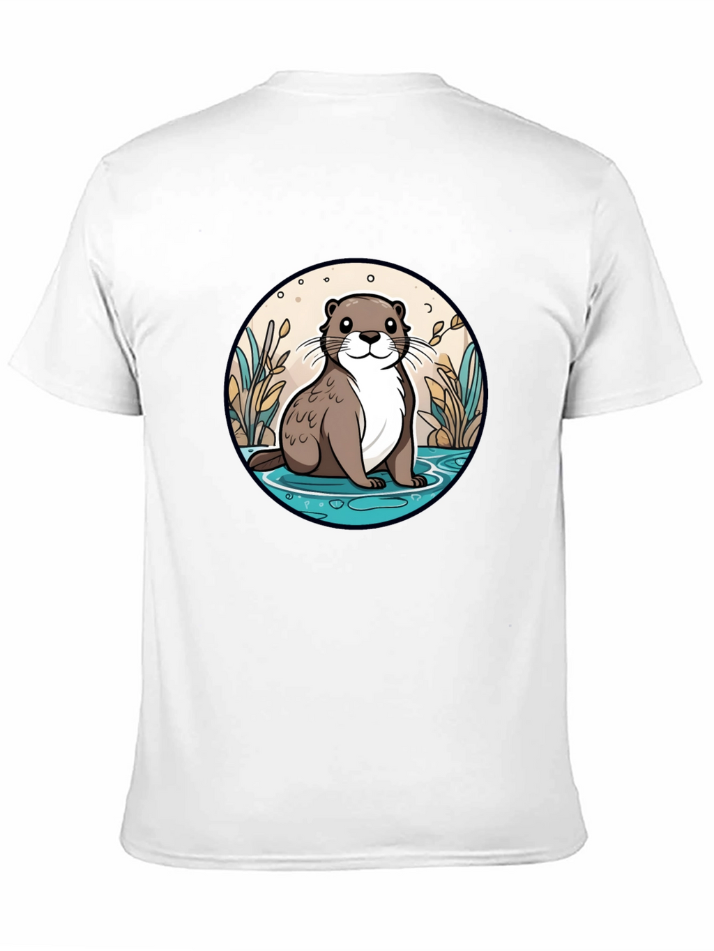 Otter Graphic Tee - Black Cotton Blend Casual Wear