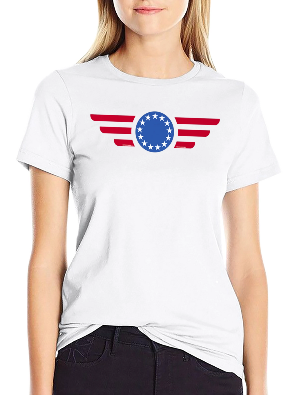 Patriotic Betsy Ross 13 Stars American Flag Graphic T-Shirt