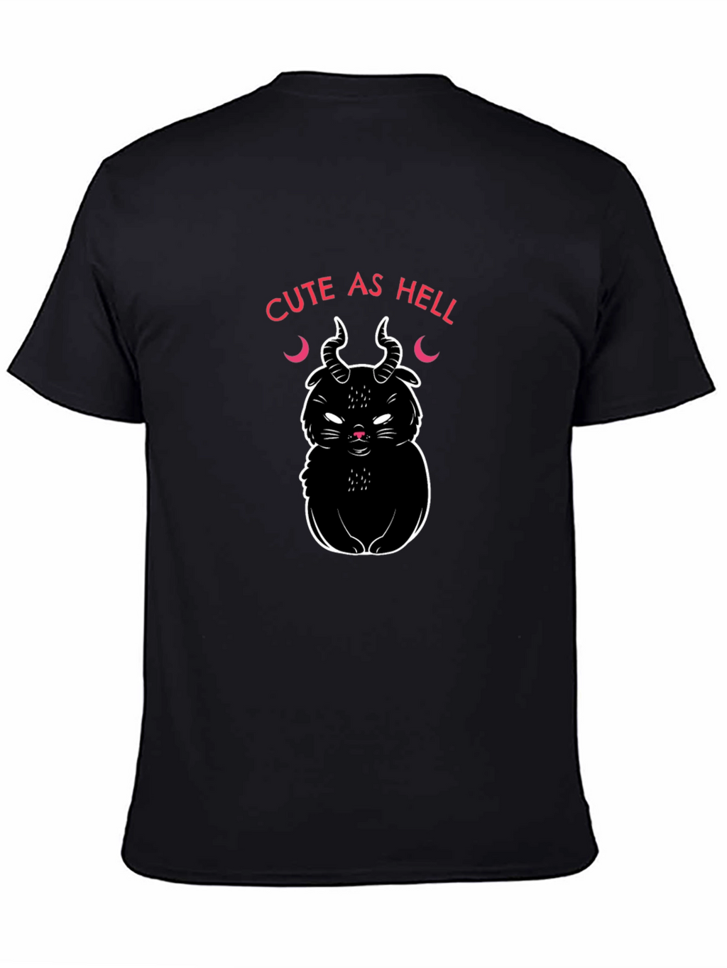 Cute As Hell Devil Cat Graphic T-Shirt